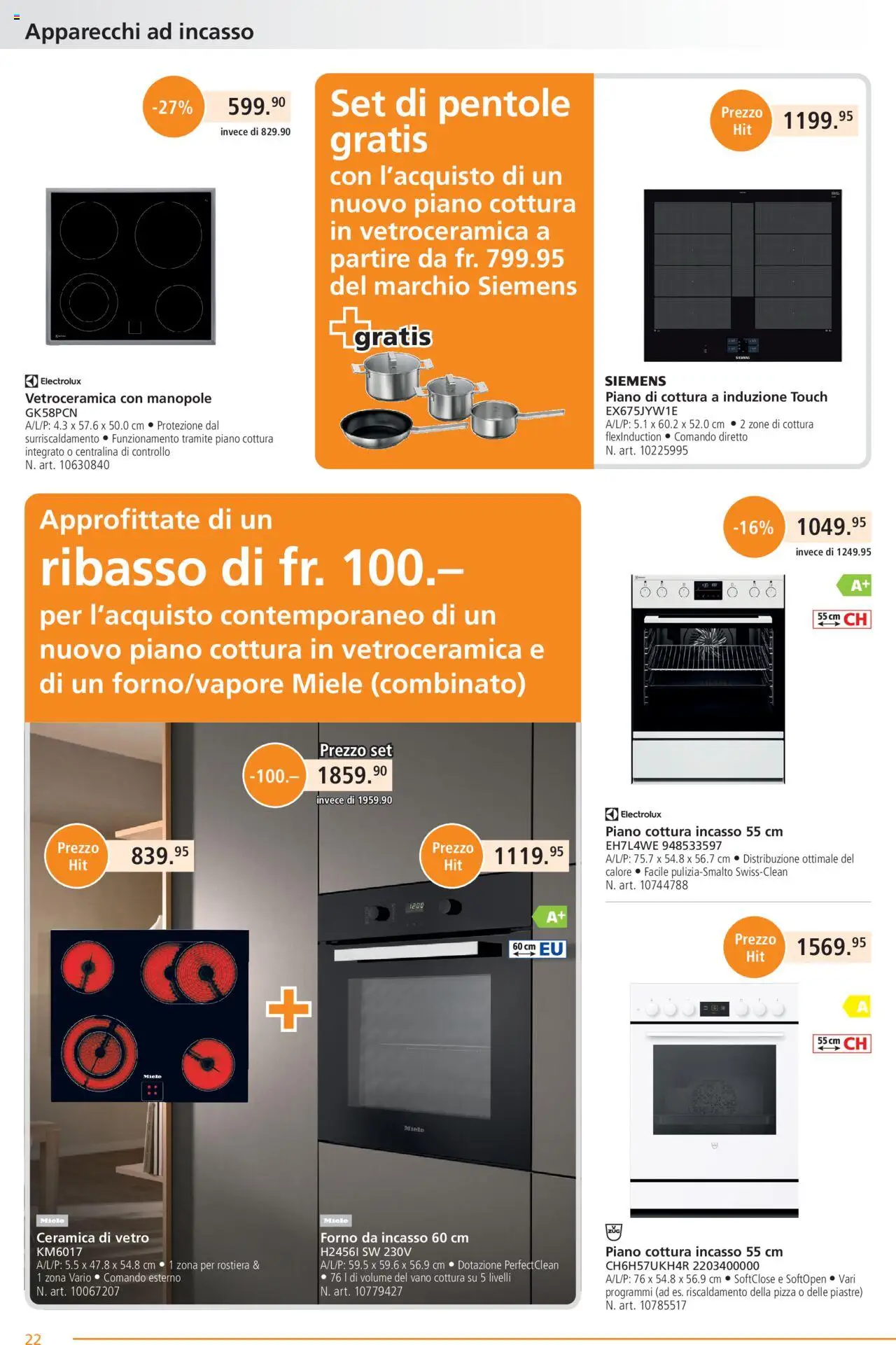 Fust Aktionen IT ab 28.07.2025 | Seite: 22 | Produkte: Pizza, Miele, Siemens