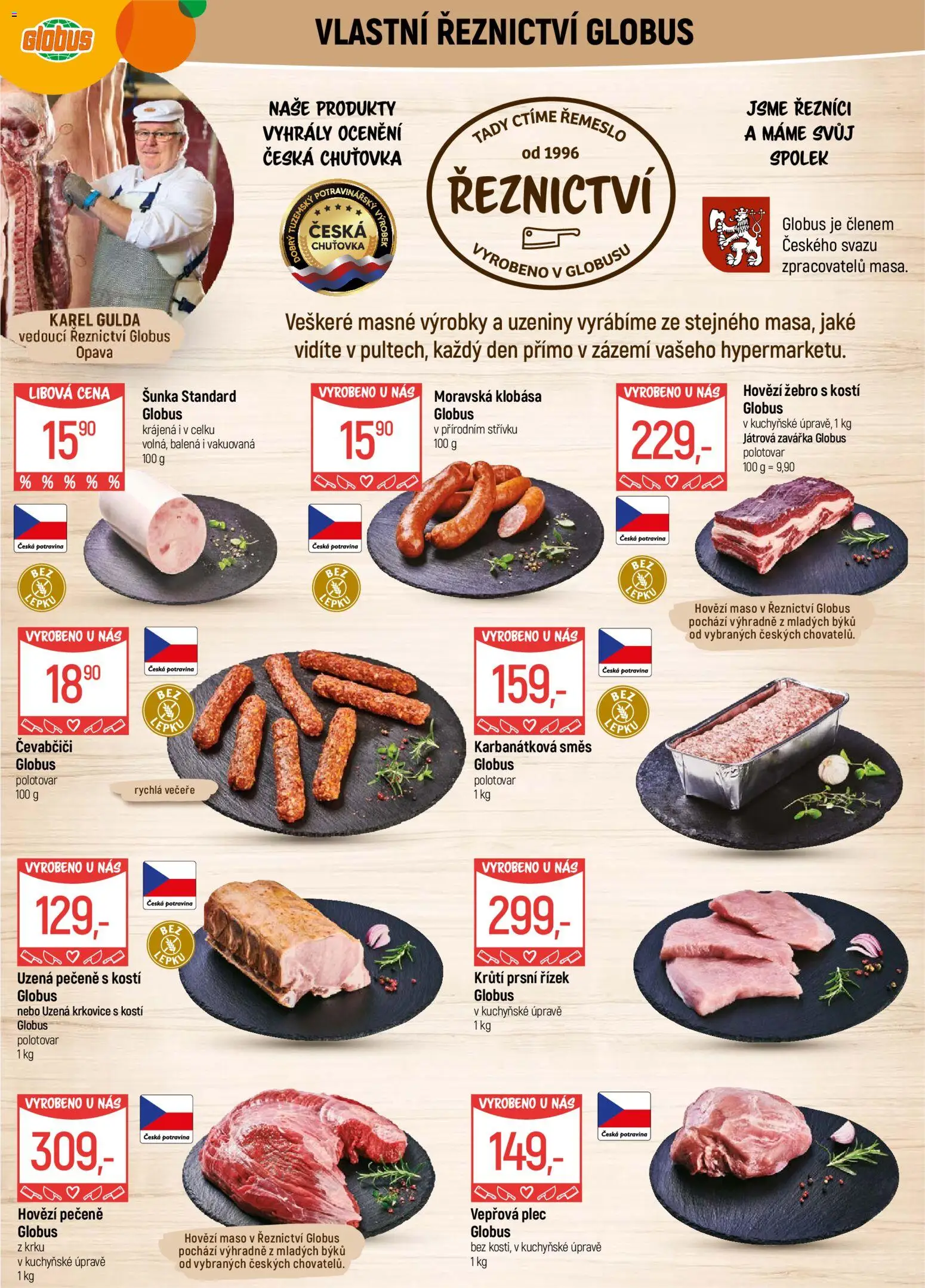 Globus leták - Opava od 29.10.2025 | Strana: 7 | Produkty: Globus, Hovězí maso, Klobása, Vepřová plec