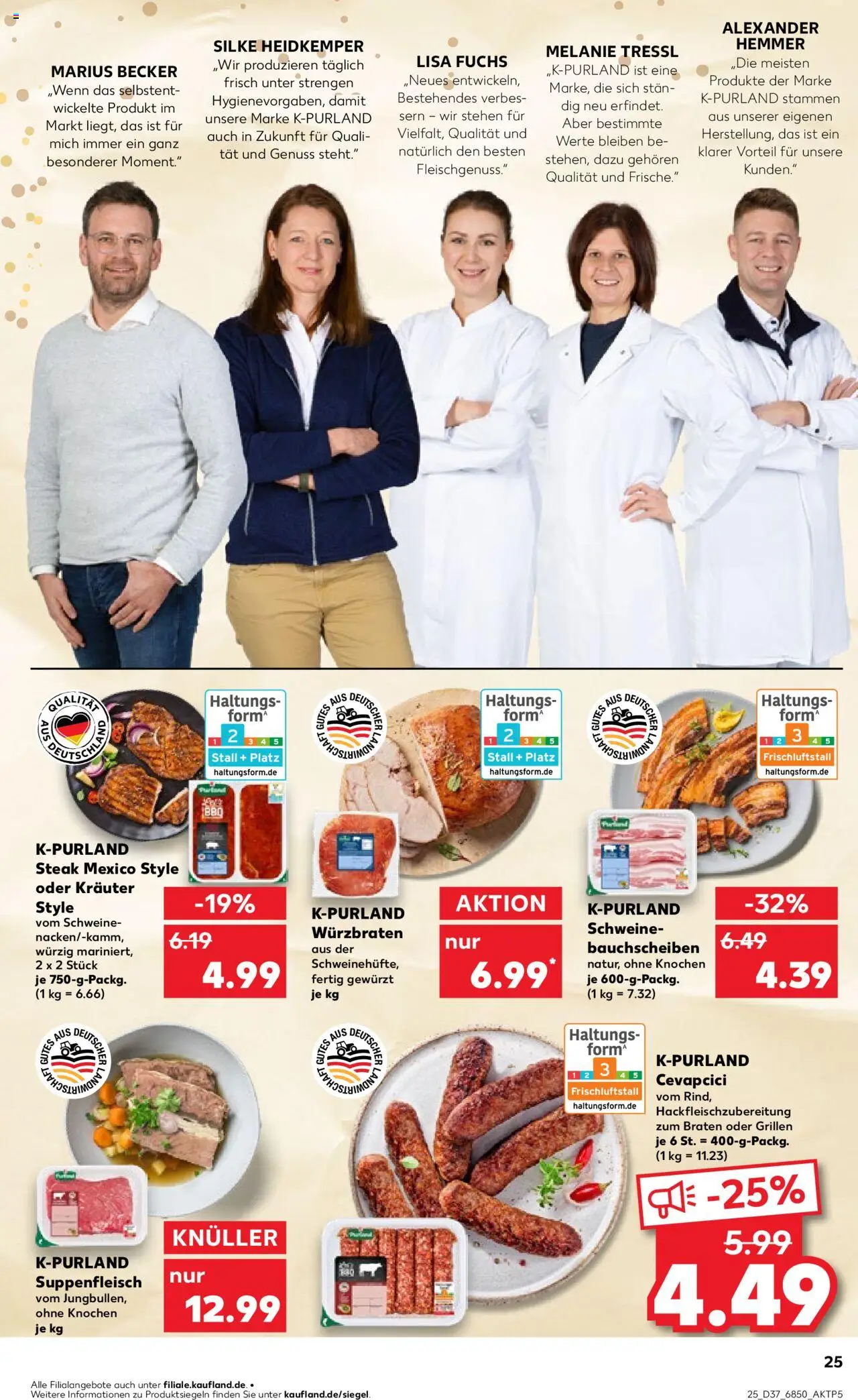 Kaufland prospekt Speyer	 – gültig ab 14.09.2025 | Seite: 25 | Produkte: Cevapcici, Suppenfleisch, Steak