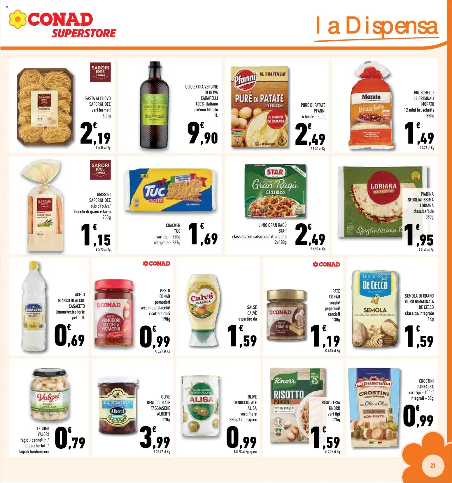 Volantino Conad del 11.03.2026 | Pagina: 21 | Prodotti: Fiocchi, Pesto, Grissini, Farro
