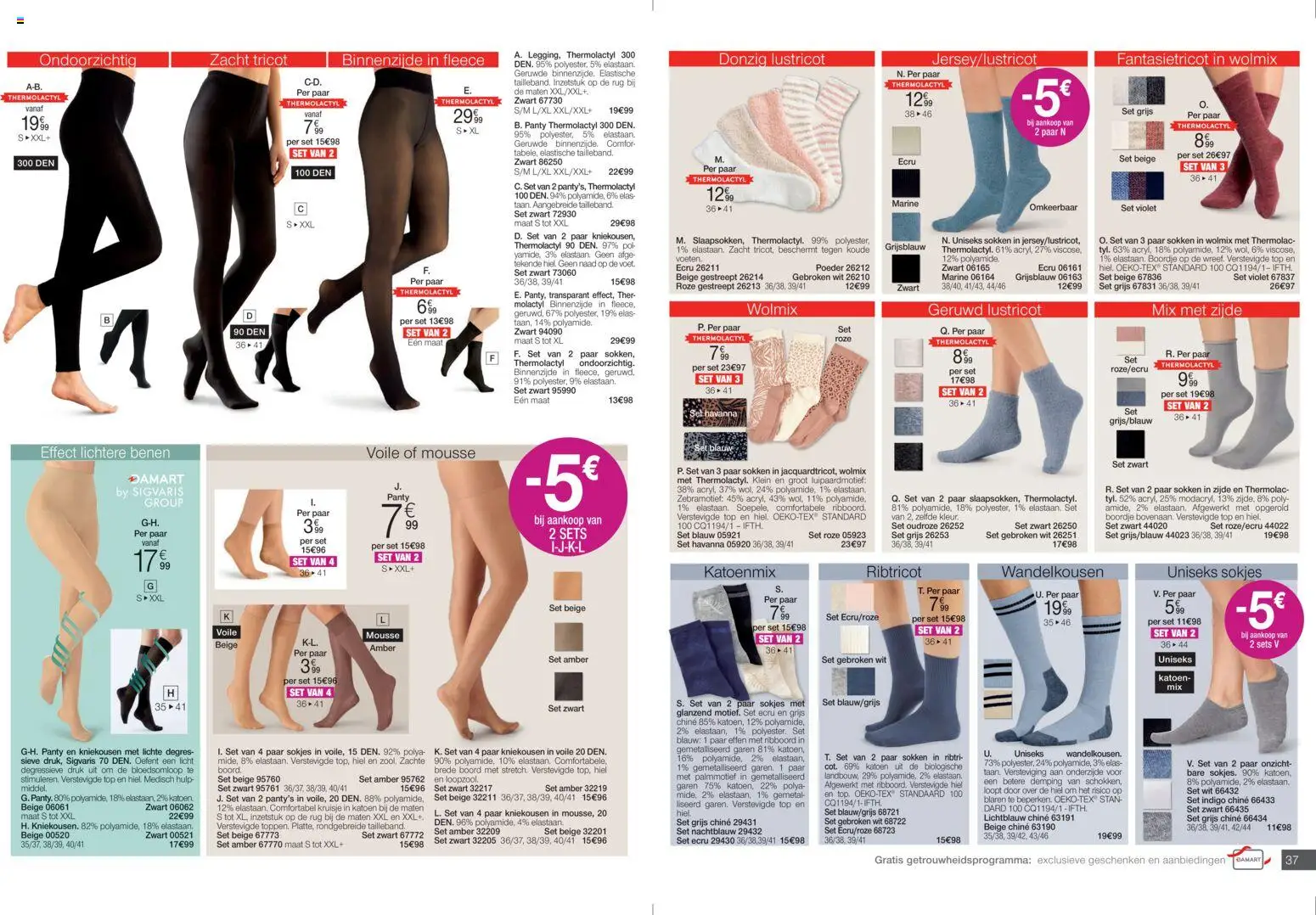 {H1} | Pagina: 19 | Producten: Panty, Poeder, Sokken