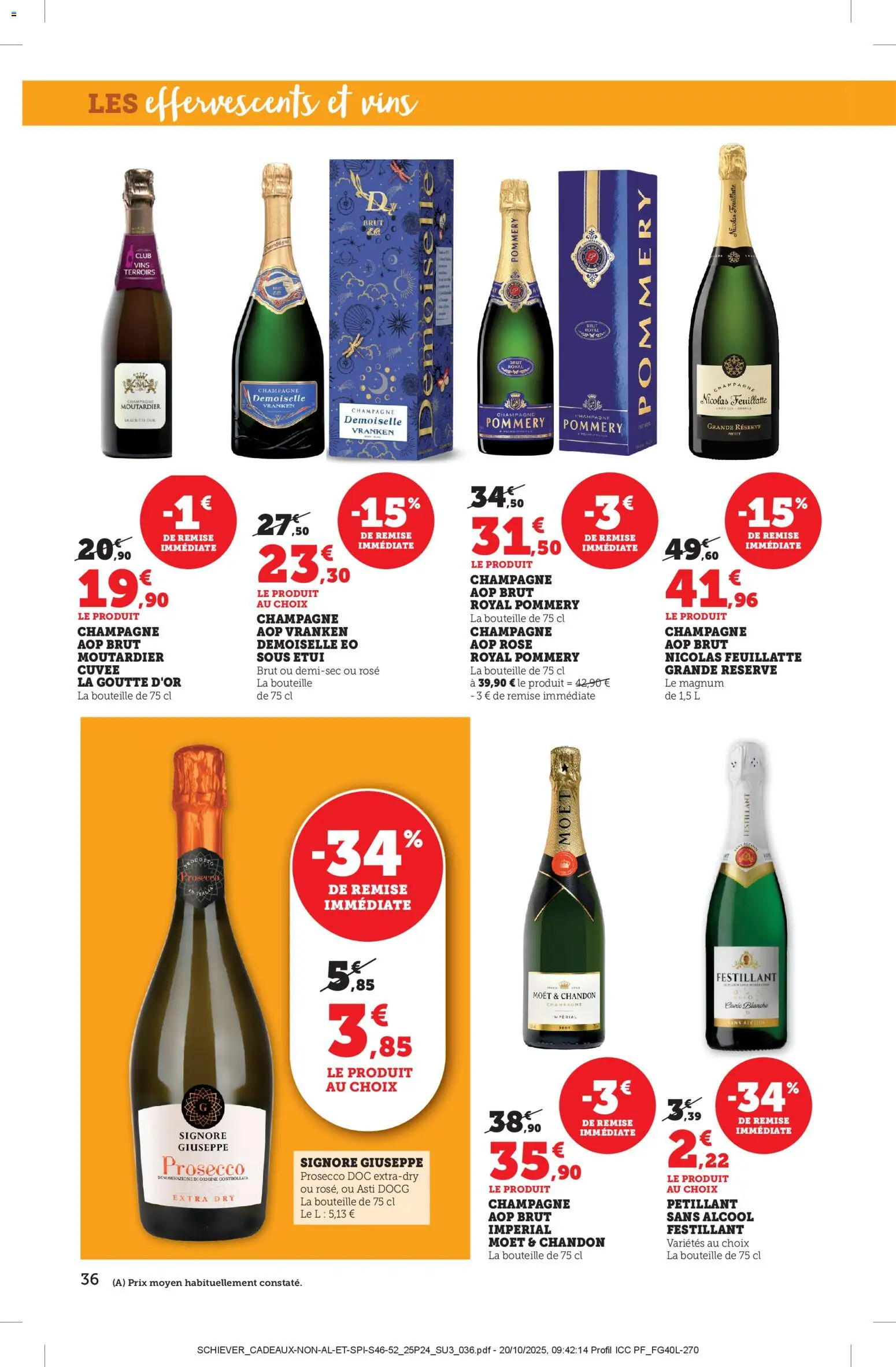 {H1} | Page: 36 | Produits: Alcool, Étui, Champagne, Prosecco