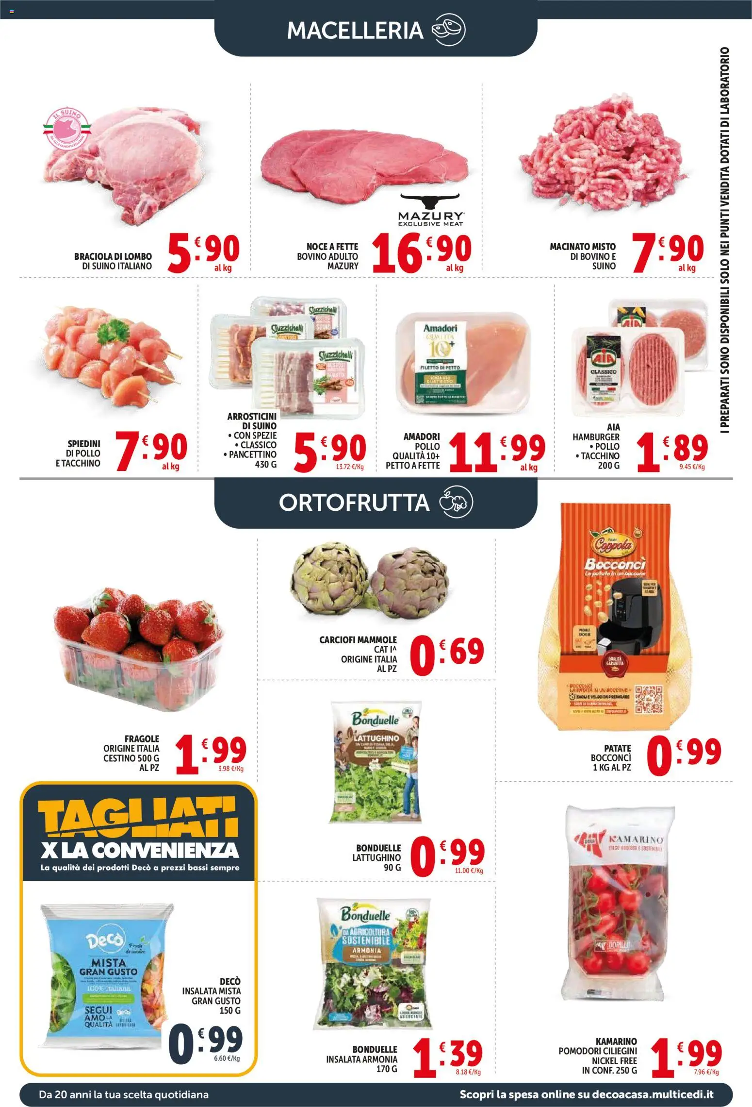 Volantino Decò del 21.04.2026 | Pagina: 4 | Prodotti: Bovino, Fragole, Patate, Pomodori