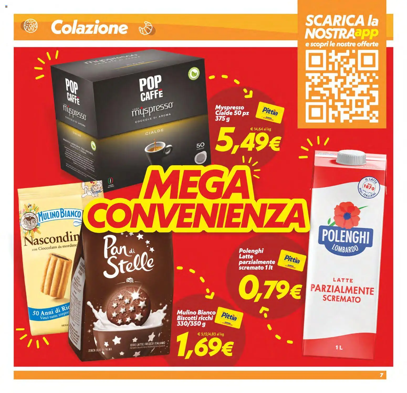 Volantino SuperConveniente del 23.01.2026 | Pagina: 7 | Prodotti: Crema, Caffè, Latte, Latte parzialmente scremato