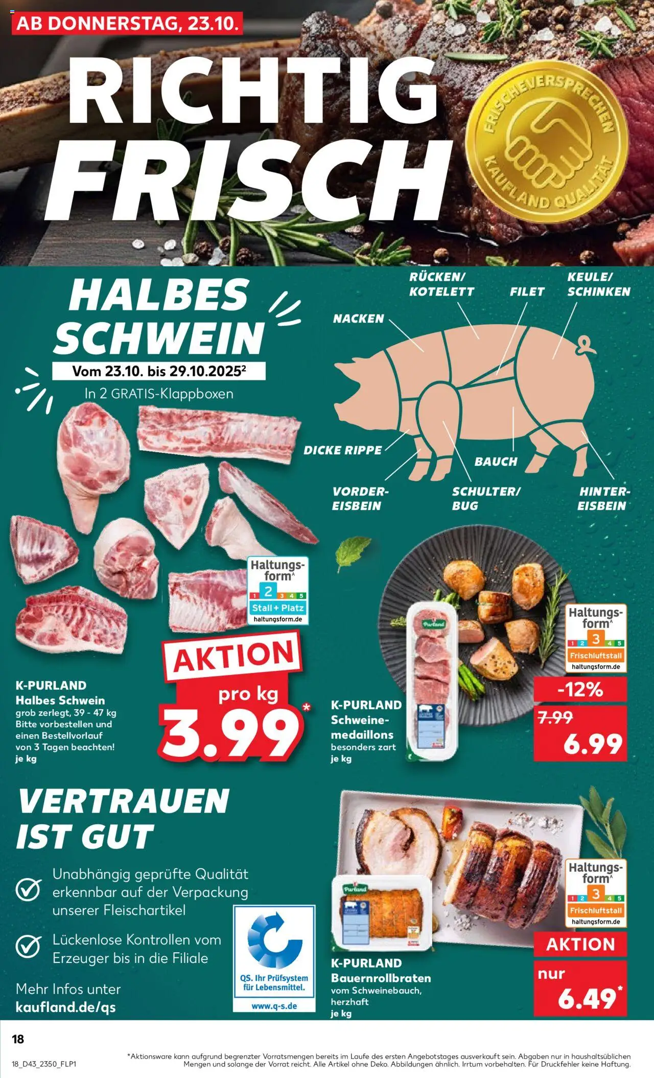 Kaufland prospekt Völklingen	 – gültig ab 23.10.2025 | Seite: 18 | Produkte: Schinken