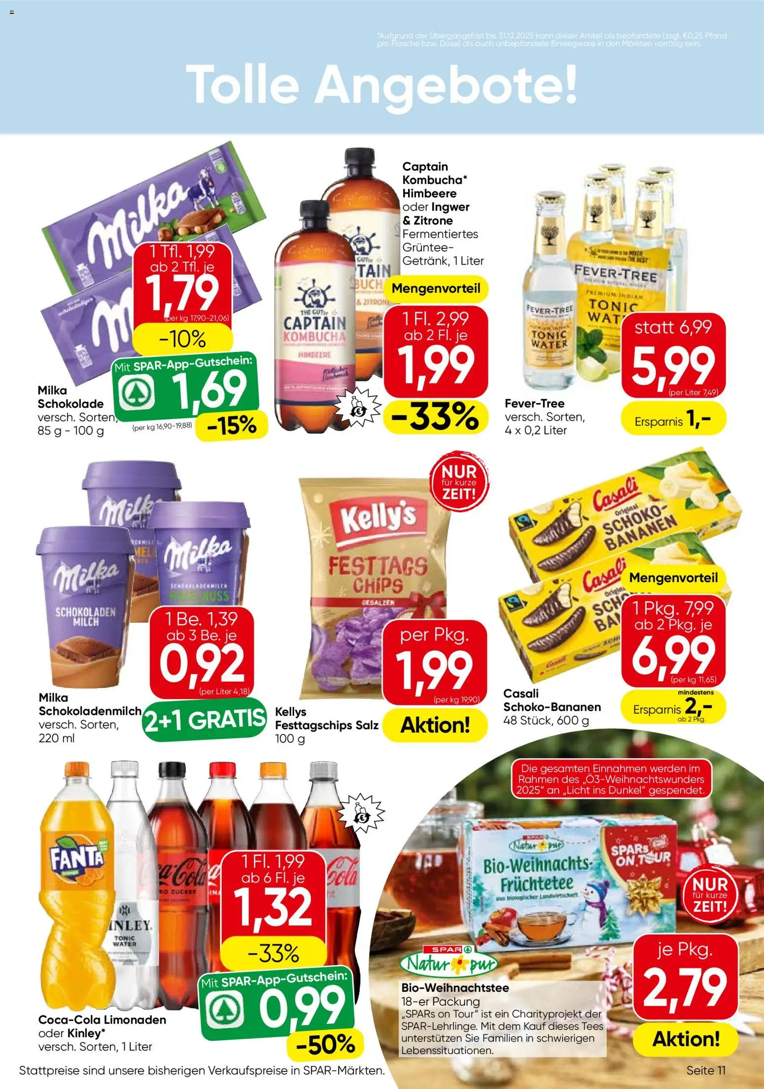 Eurospar Flugblatt - Kärnten gültig ab 04.12.2025 | Seite: 11 | Produkte: Chips, Zitrone, Himbeere, Bananen