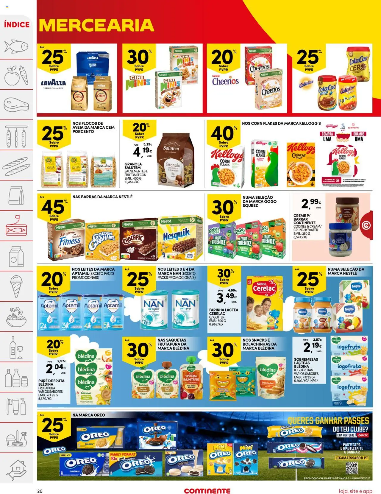 Continente folheto │ válido de 03.06.2025 | Página: 26 | Produtos: Granola, Nestlé, Chocolate, Flocos