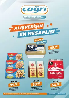 09.08.2025 tarihinden itibaren geçerli olan Çağrı Market kataloğu önizlemesi