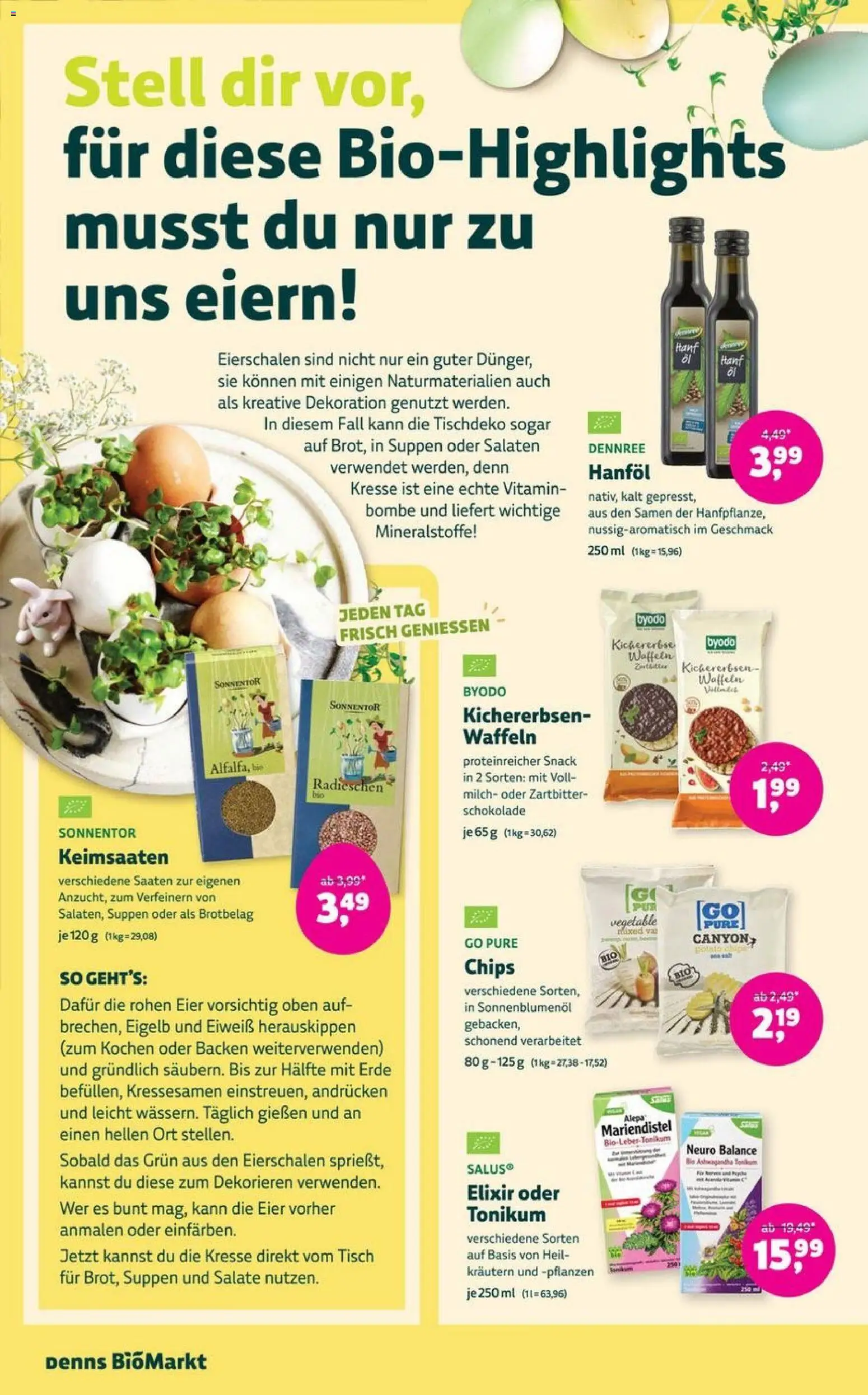 Denns BioMarkt Angebote – gültig ab 25.03.2026 | Seite: 14 | Produkte: Milch, Eier, Schokolade, Waffeln