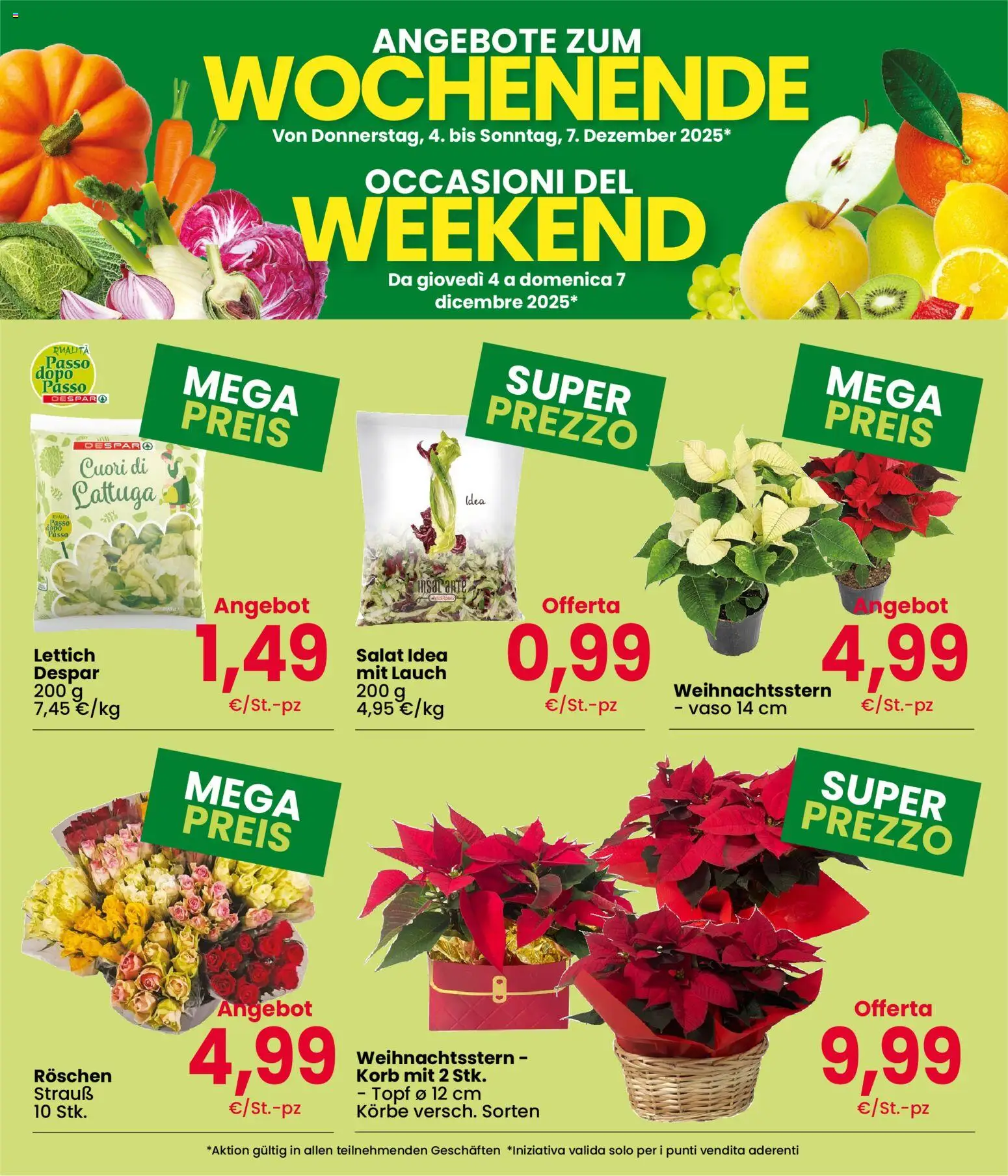 Volantino Eurospar del 04.12.2025 | Pagina: 3 | Prodotti: Lattuga, Vaso