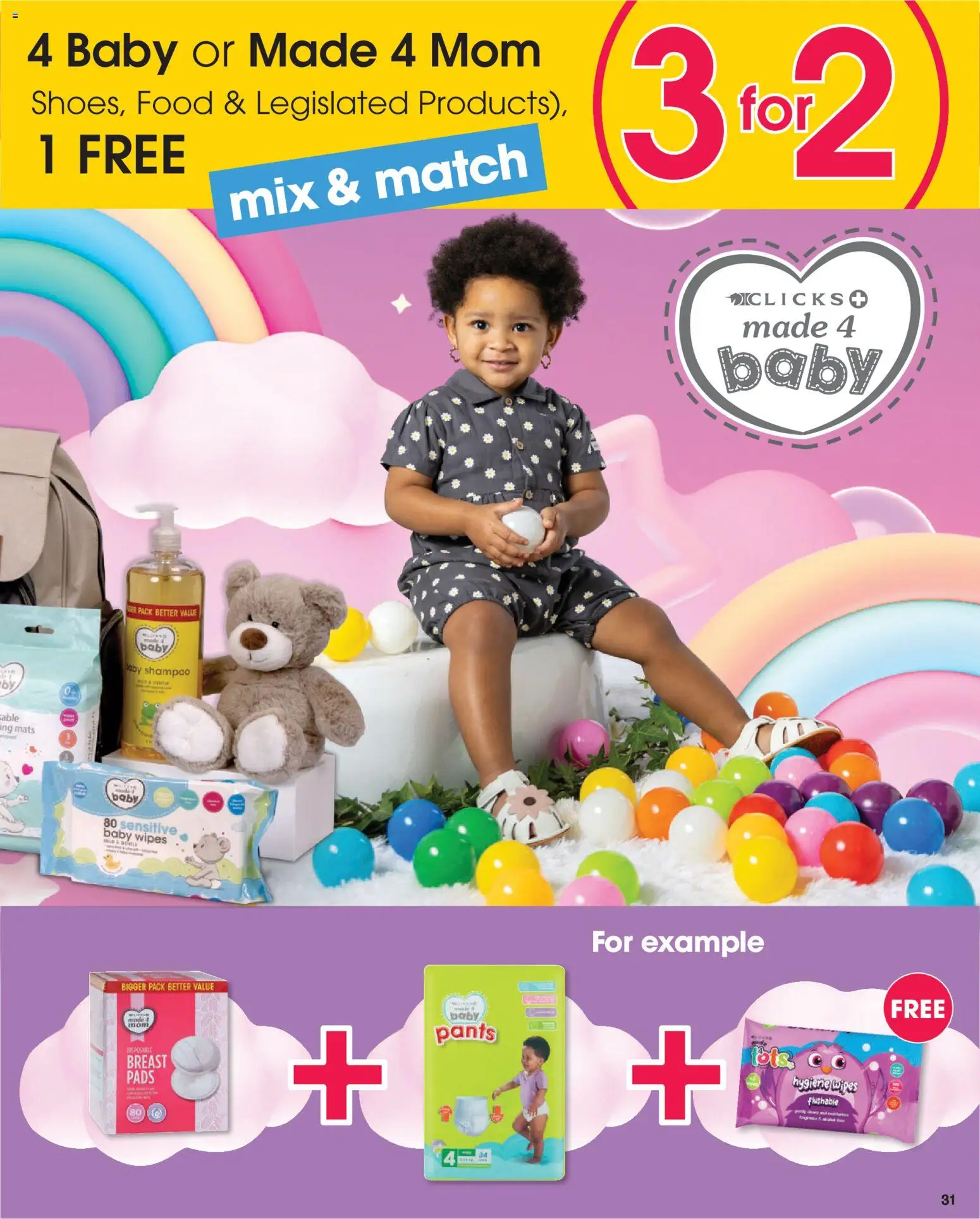 New Clicks catalogue – valid from 25.02.2026 | Page: 31 | Products: Pants, Pads, Shampoo