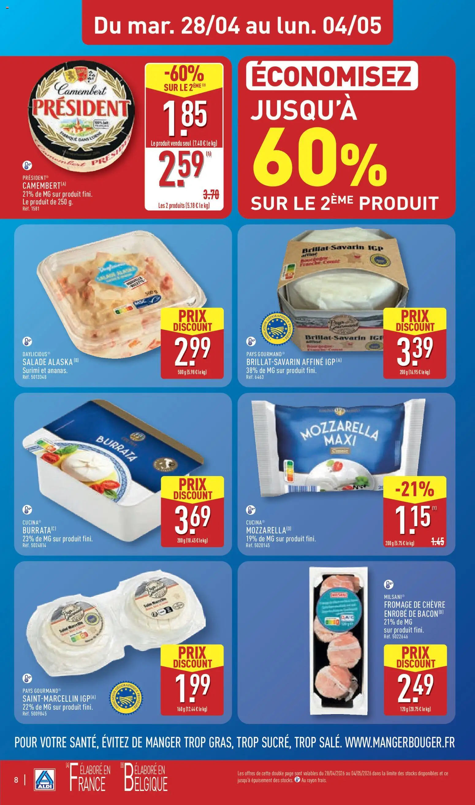 {H1} | Page: 10 | Produits: Salade, Mozzarella, Fromage, Burrata