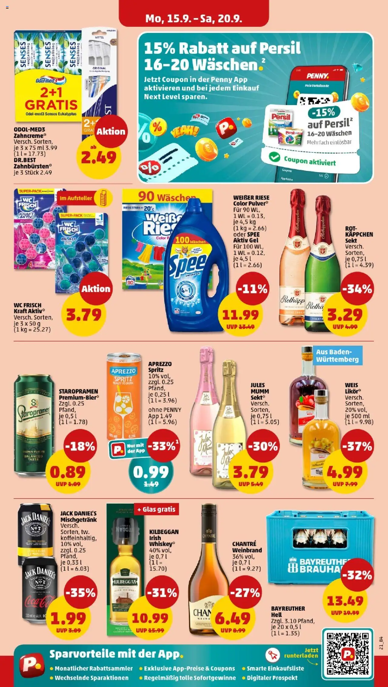 Penny - Baden-Württemberg – gültig ab 15.09.2025 | Seite: 21 | Produkte: Sekt, Spee, Limette, Persil
