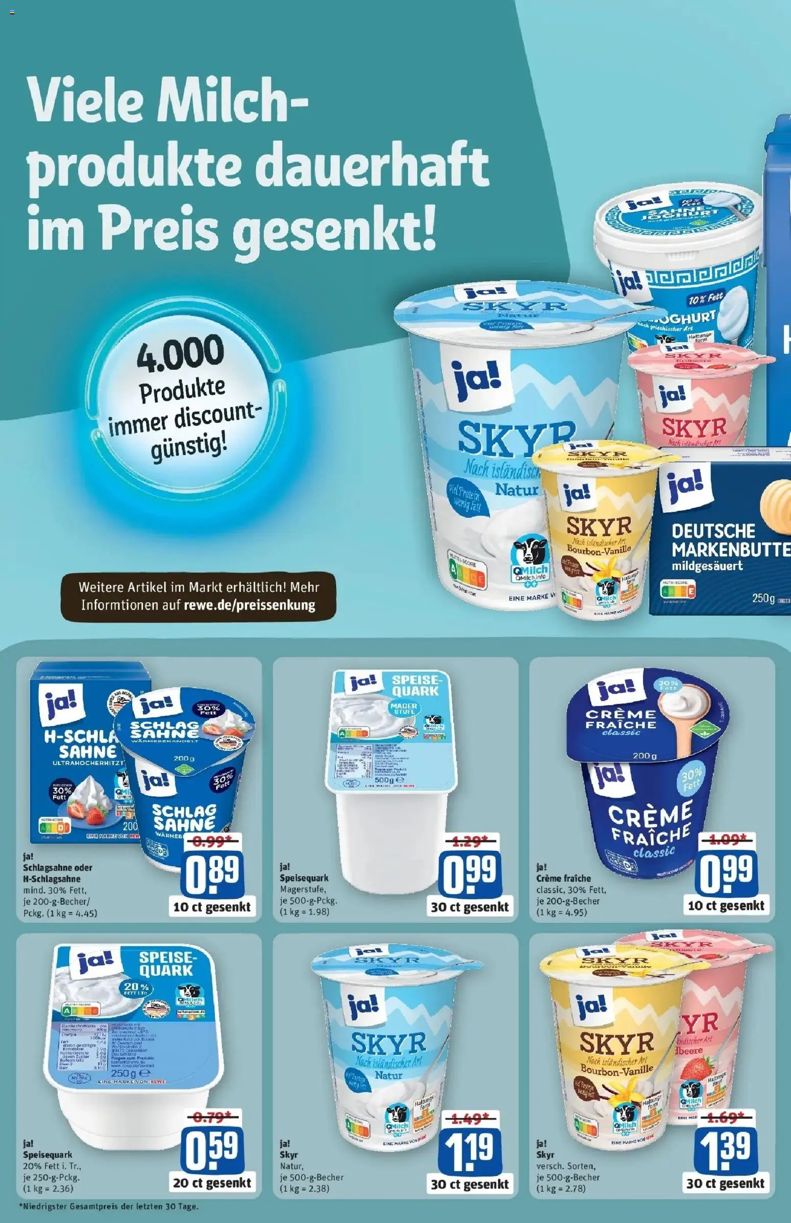 Rewe prospekt Stockstadt	 – gültig ab 23.11.2025 | Seite: 2 | Produkte: Quark, Milch, Creme, Speisequark
