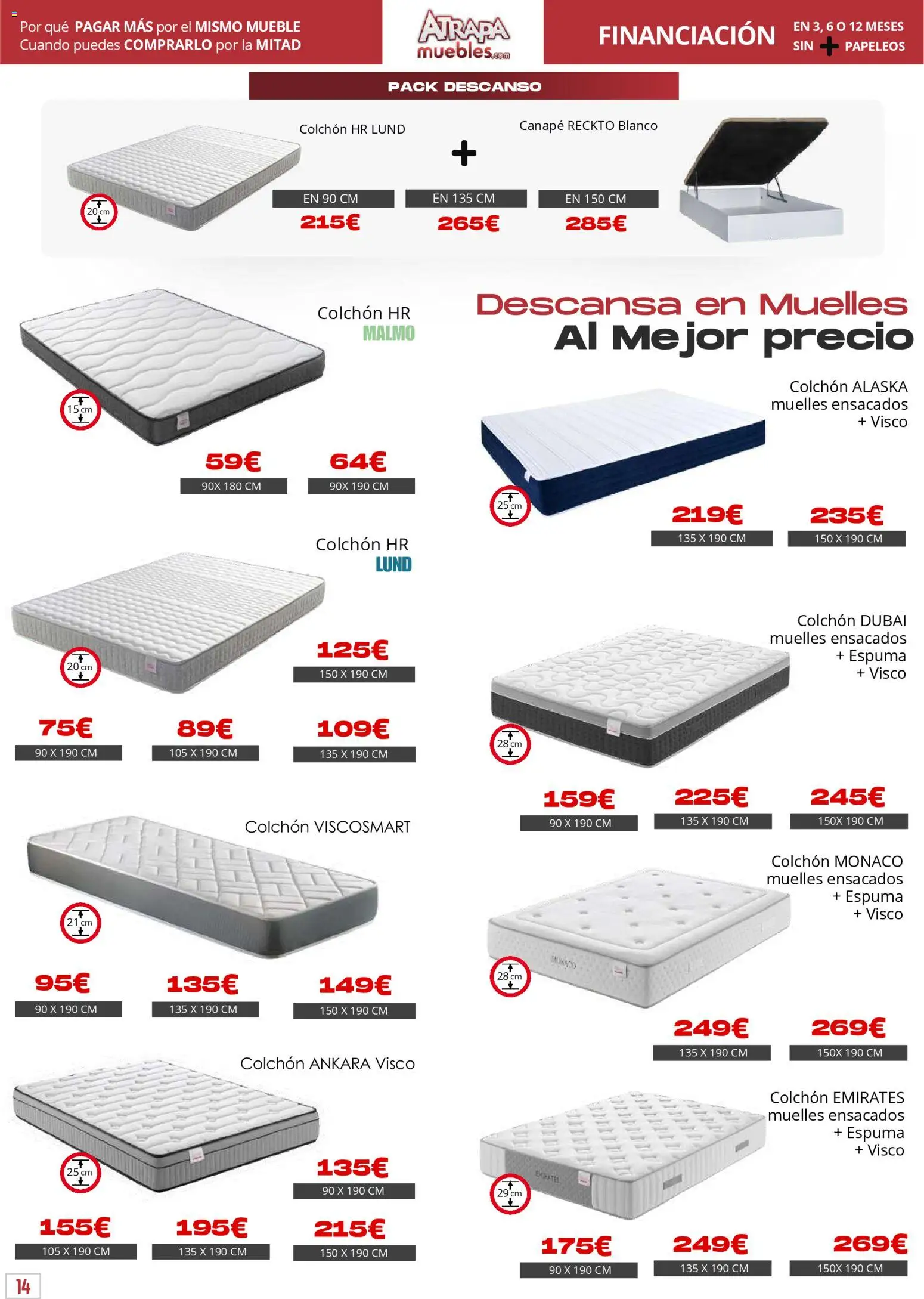Atrapa Muebles - folleto │ válido desde el 01.02.2026 | Página: 14 | Productos: Colchon
