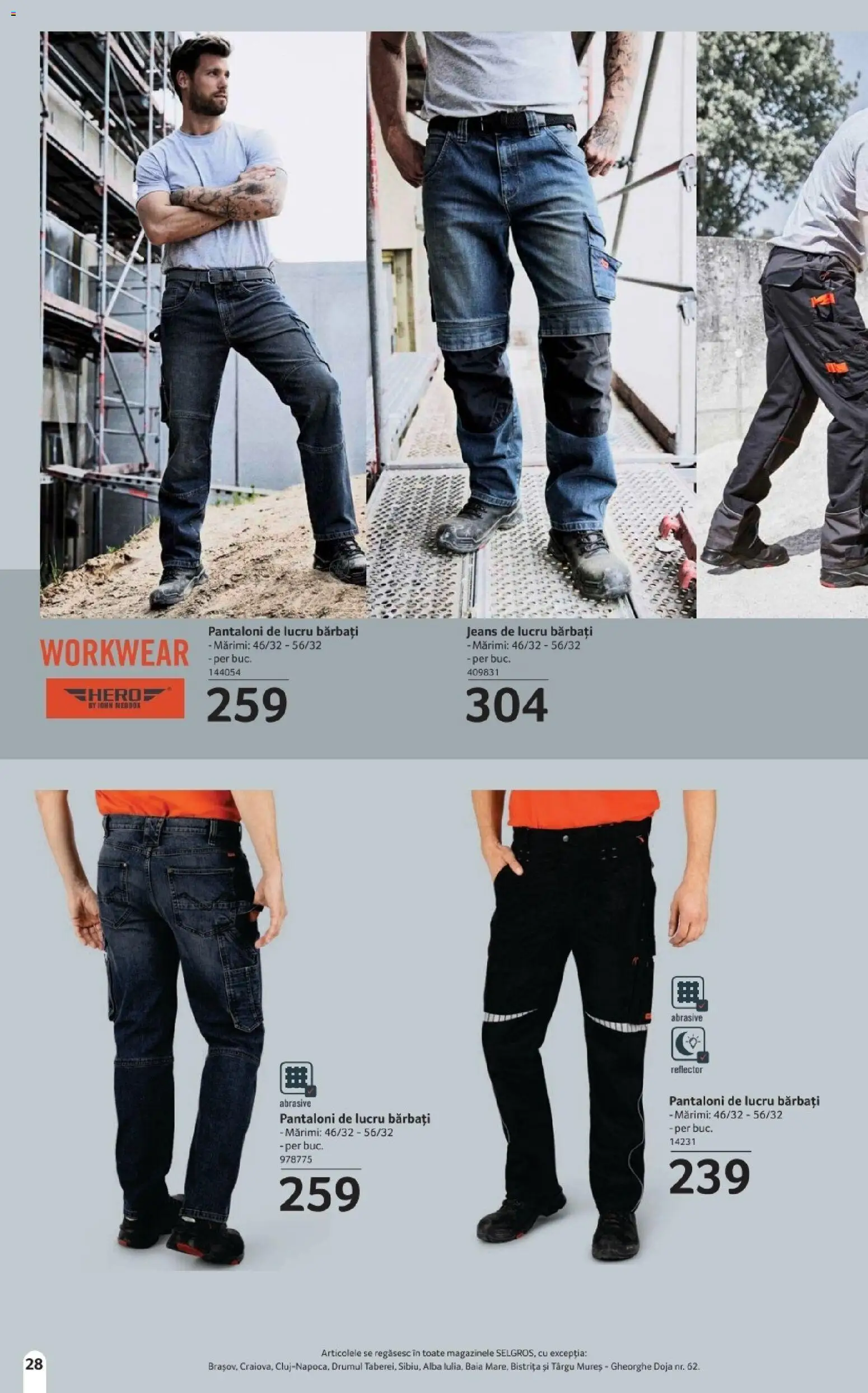 Noul catalog Selgros – valabil de la 20.03.2026 | Pagină: 28 | Produse: Pantaloni