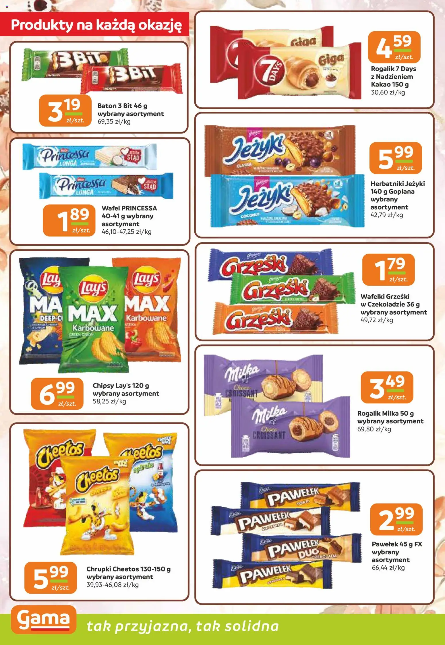 Gama Gazetka od 15.01.2026 | Strona: 4 | Produkty: Kakao, Chrupki, Milka, Baton