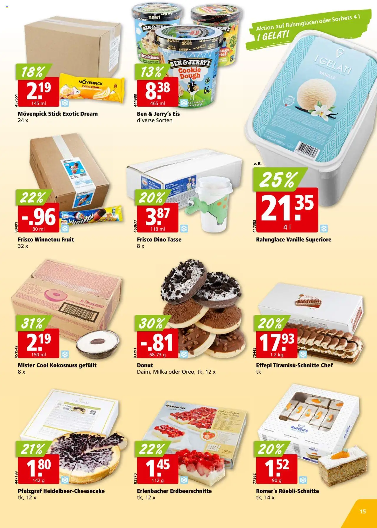 Aligro Aktionen ab 25.08.2025 | Seite: 15 | Produkte: Mango, Eis