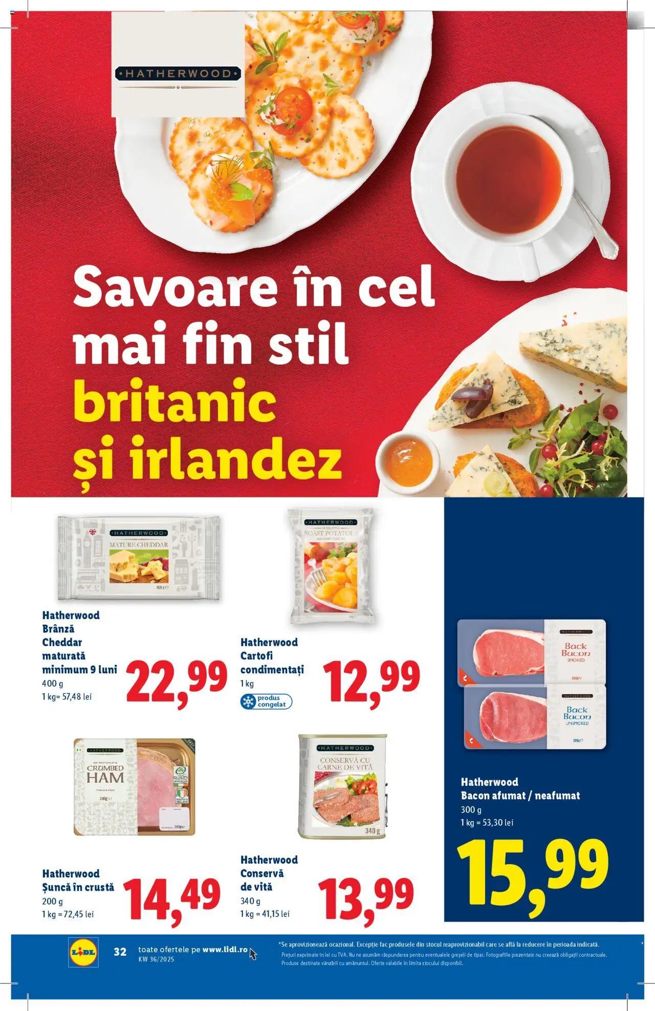 Catalog Lidl – valabil de la 01.09.2025 | Pagină: 32 | Produse: Brânză, Șuncă, Carne De Vită, Cartofi