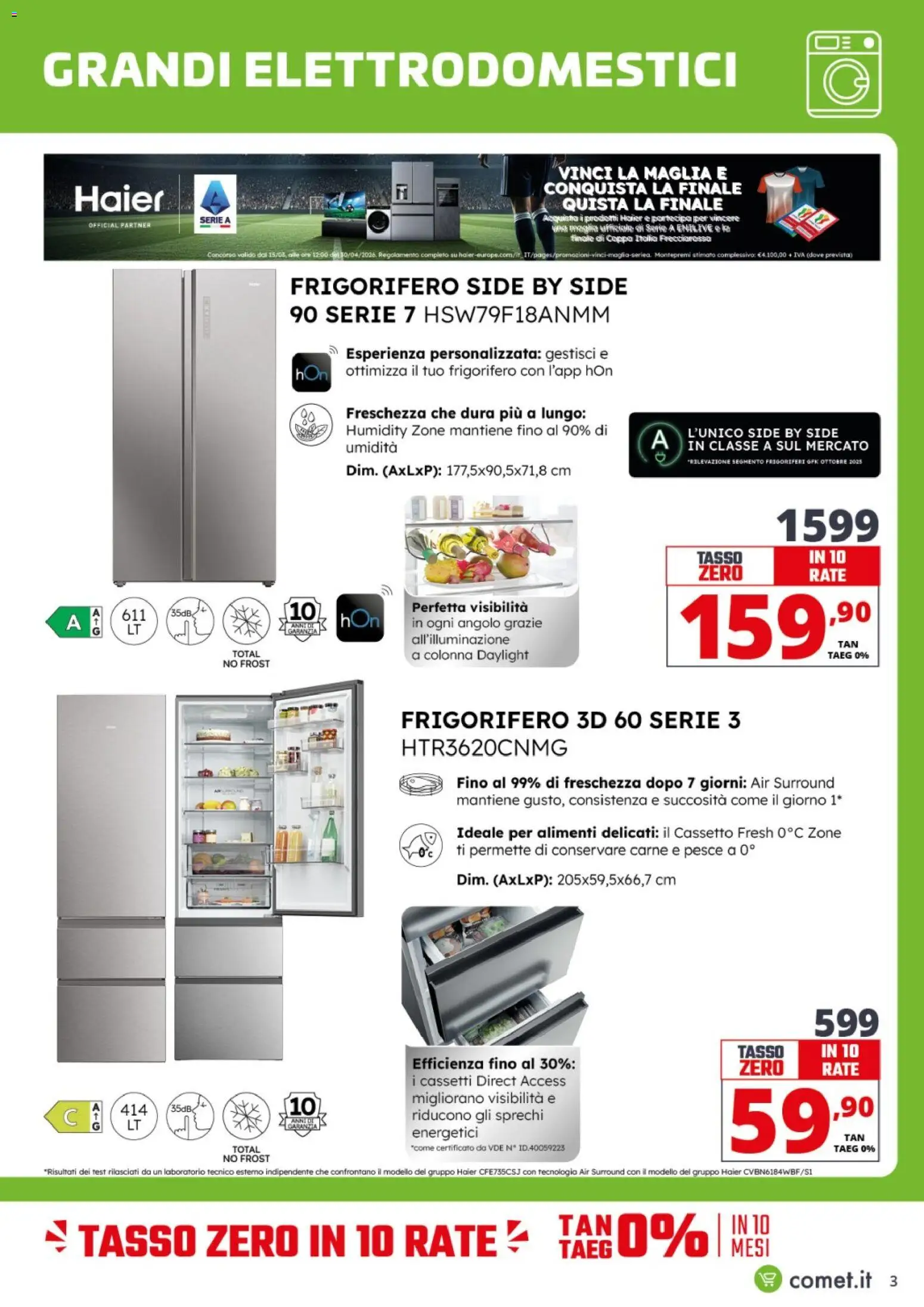 Volantino Comet del 10.04.2026 | Pagina: 3 | Prodotti: Pesce, Frigorifero