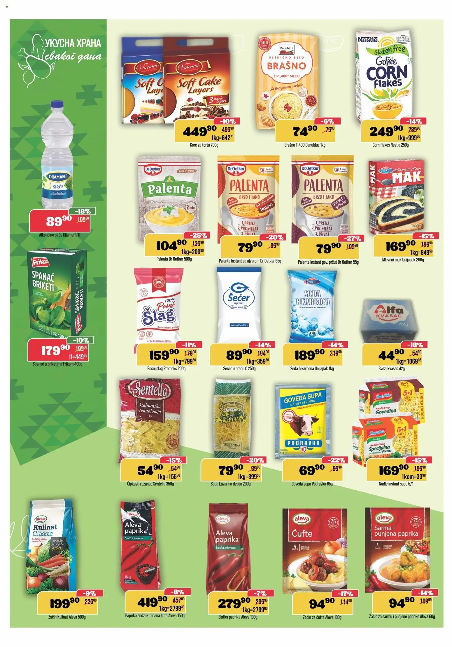 Europrom katalog - važi od 22.04.2026 | Strana: 6 | Proizvode: Šećer, Podravka, Kore za tortu, Šećer u prahu