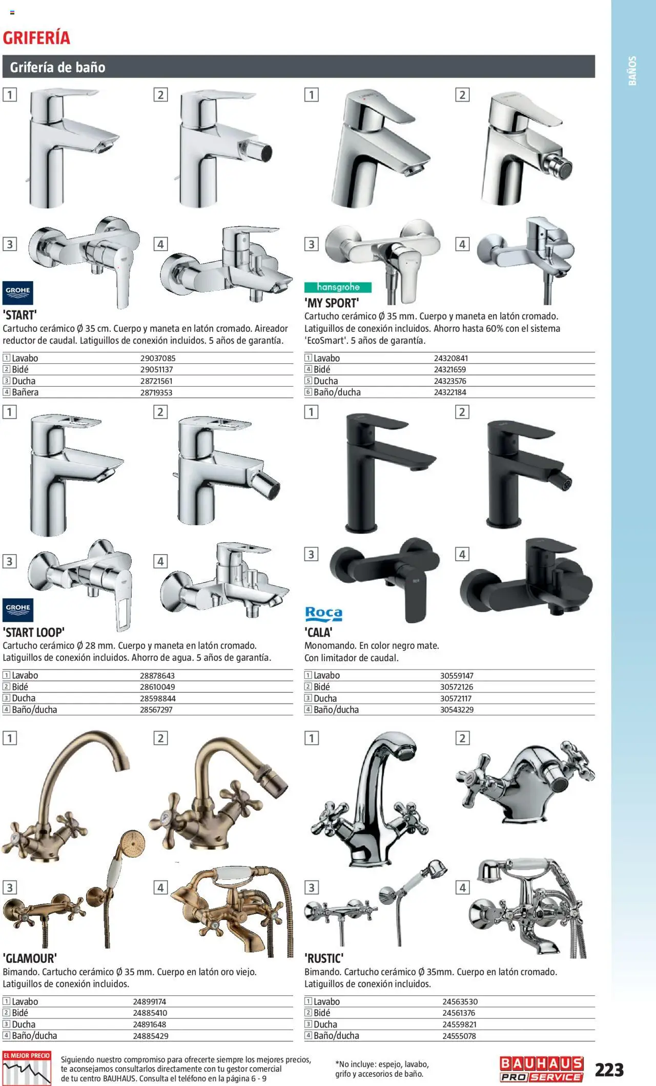 Bauhaus - ProService  │ válido desde el 24.02.2025 | Página: 223 | Productos: Té, Teléfono, Baño, Ducha