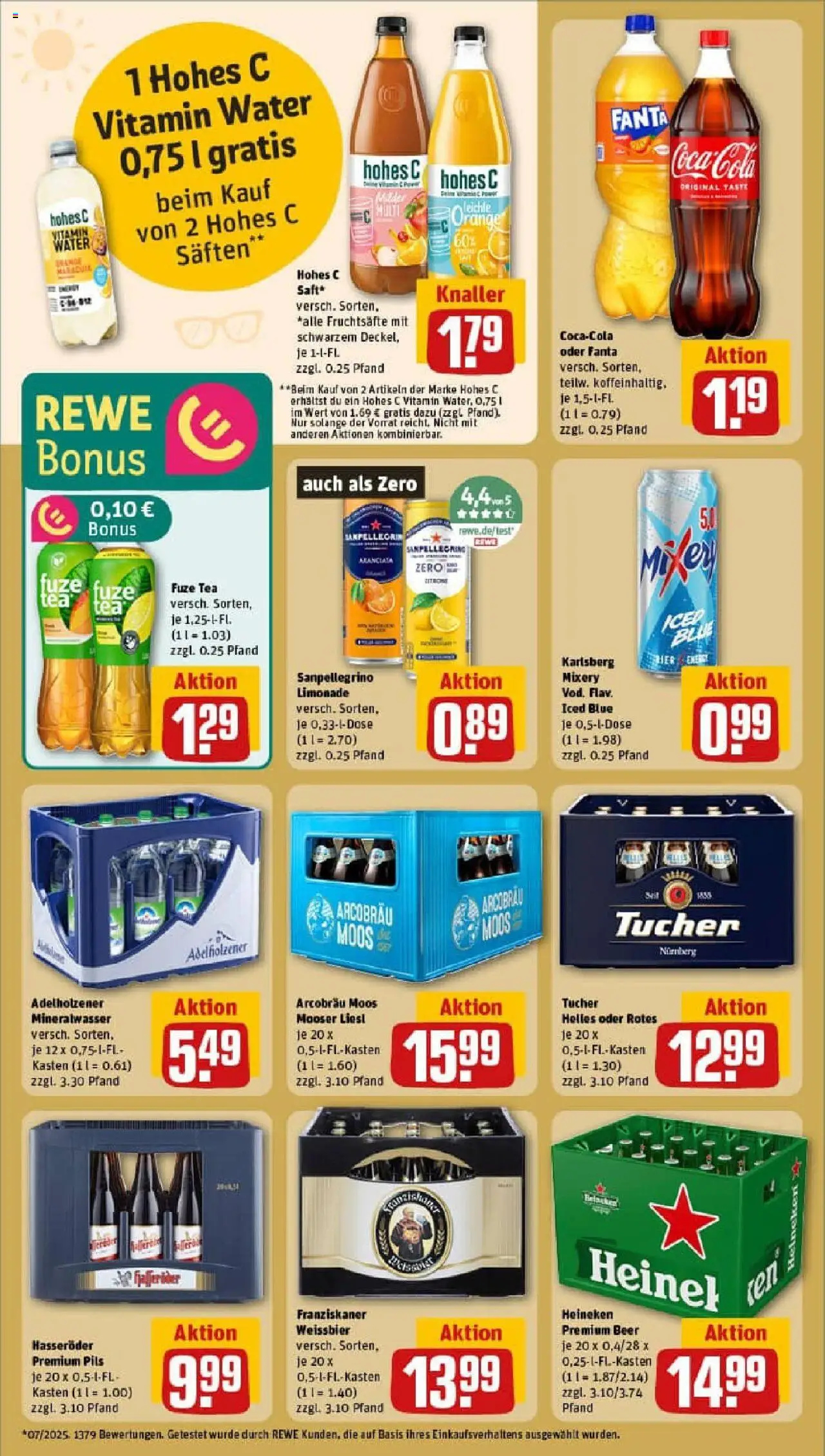 Rewe prospekt Hilpoltstein	 - gültig ab dem 24.08.2025 | Seite: 20 | Produkte: Franziskaner, Mineralwasser, Hohes c, Saft