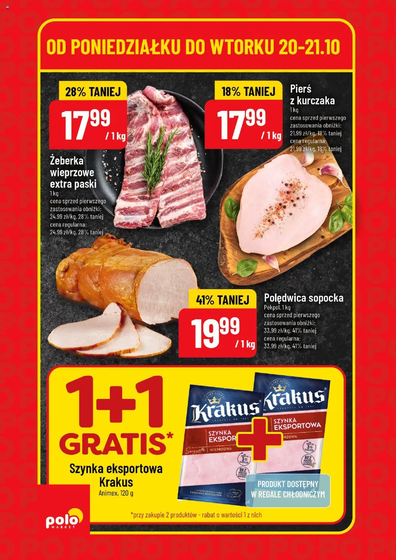 POLOmarket Gazetka - Super Hity od 20.10.2025 | Strona: 2 | Produkty: Pierś z kurczaka, Szynka