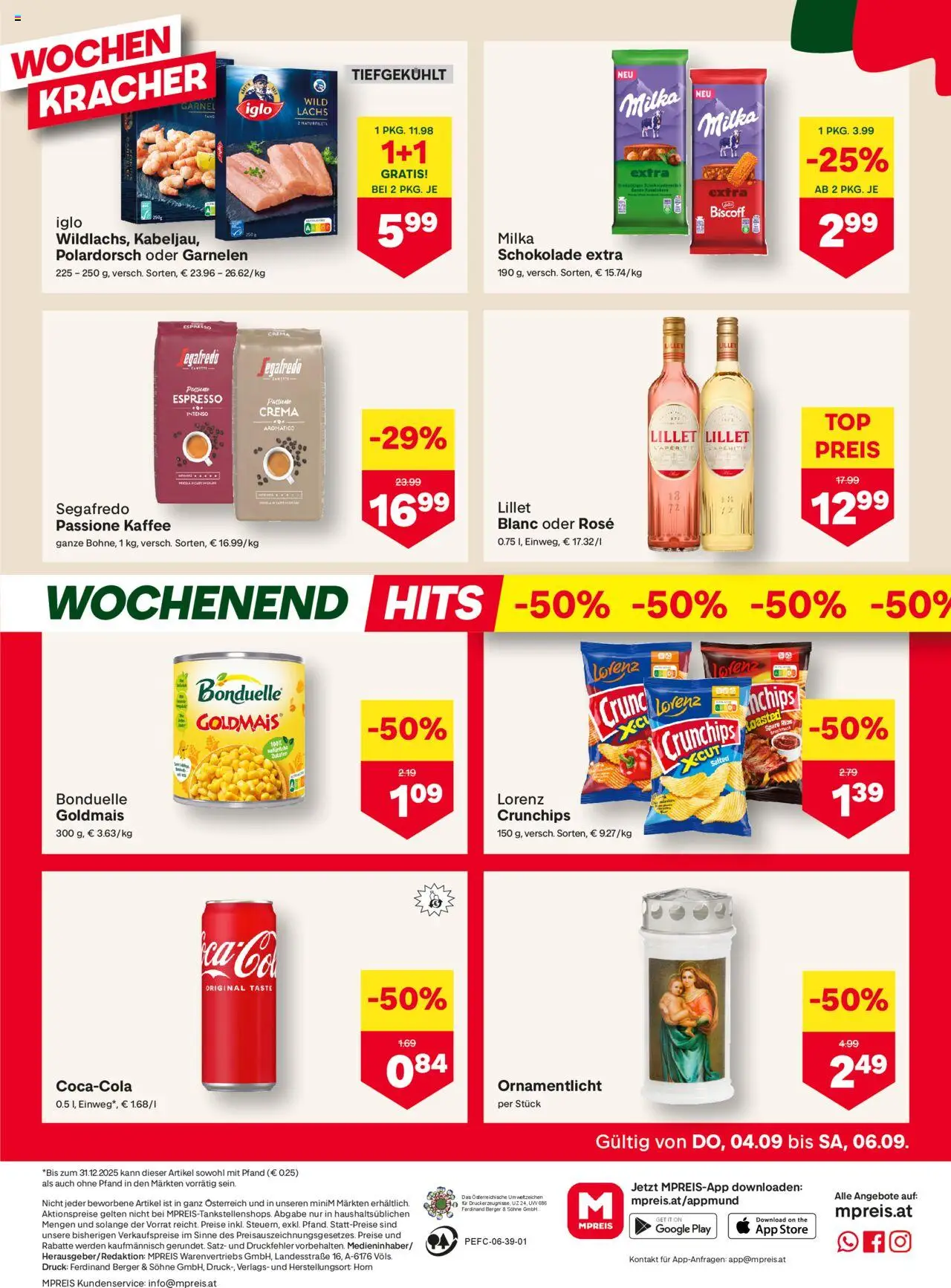MPREIS Absam gültig ab 04.09.2025 | Seite: 16 | Produkte: Kaffee, Schokolade