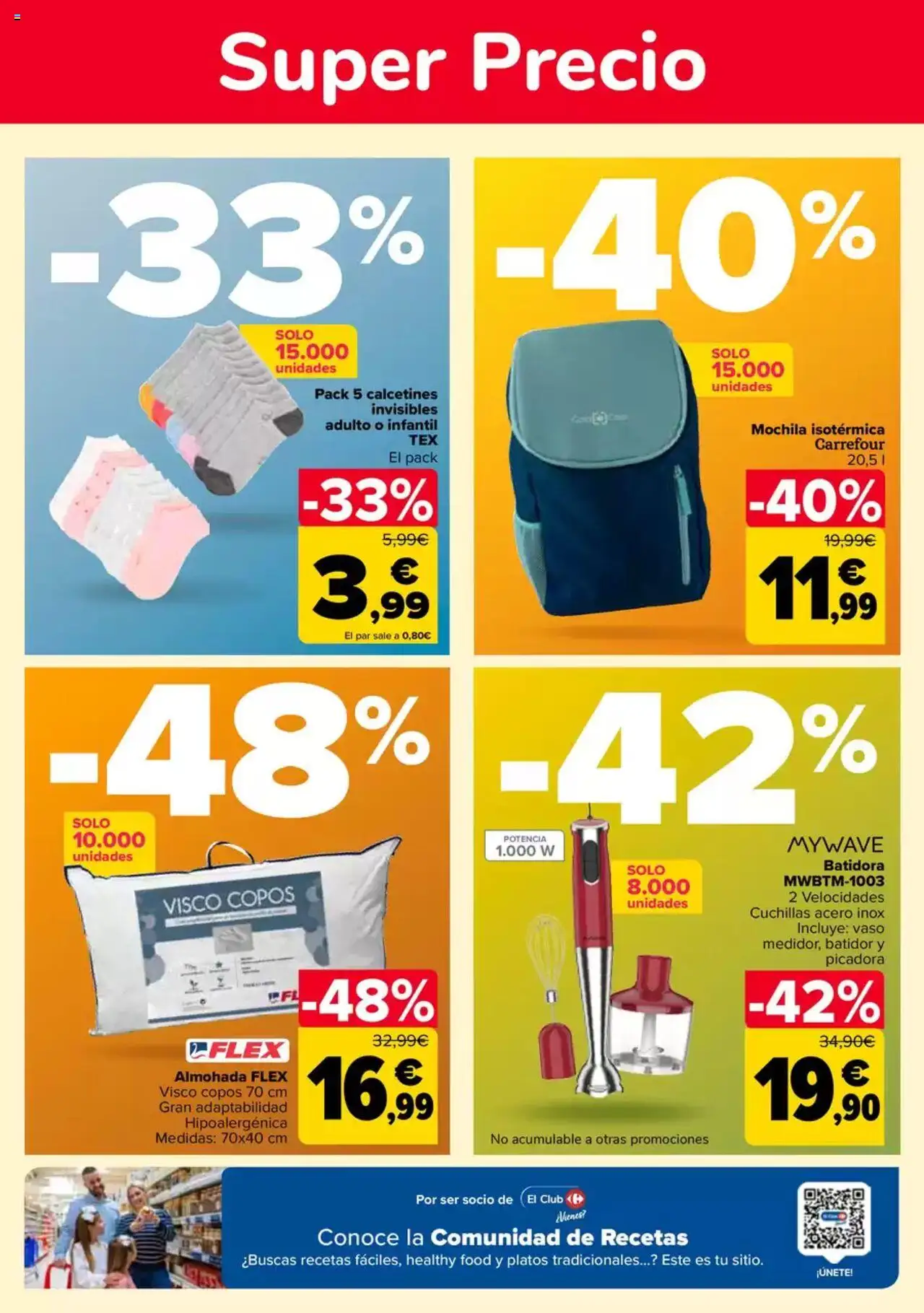Carrefour folleto │ válido desde el 27.05.2025 | Página: 64 | Productos: Mochila, Copos, Batidora, Almohada