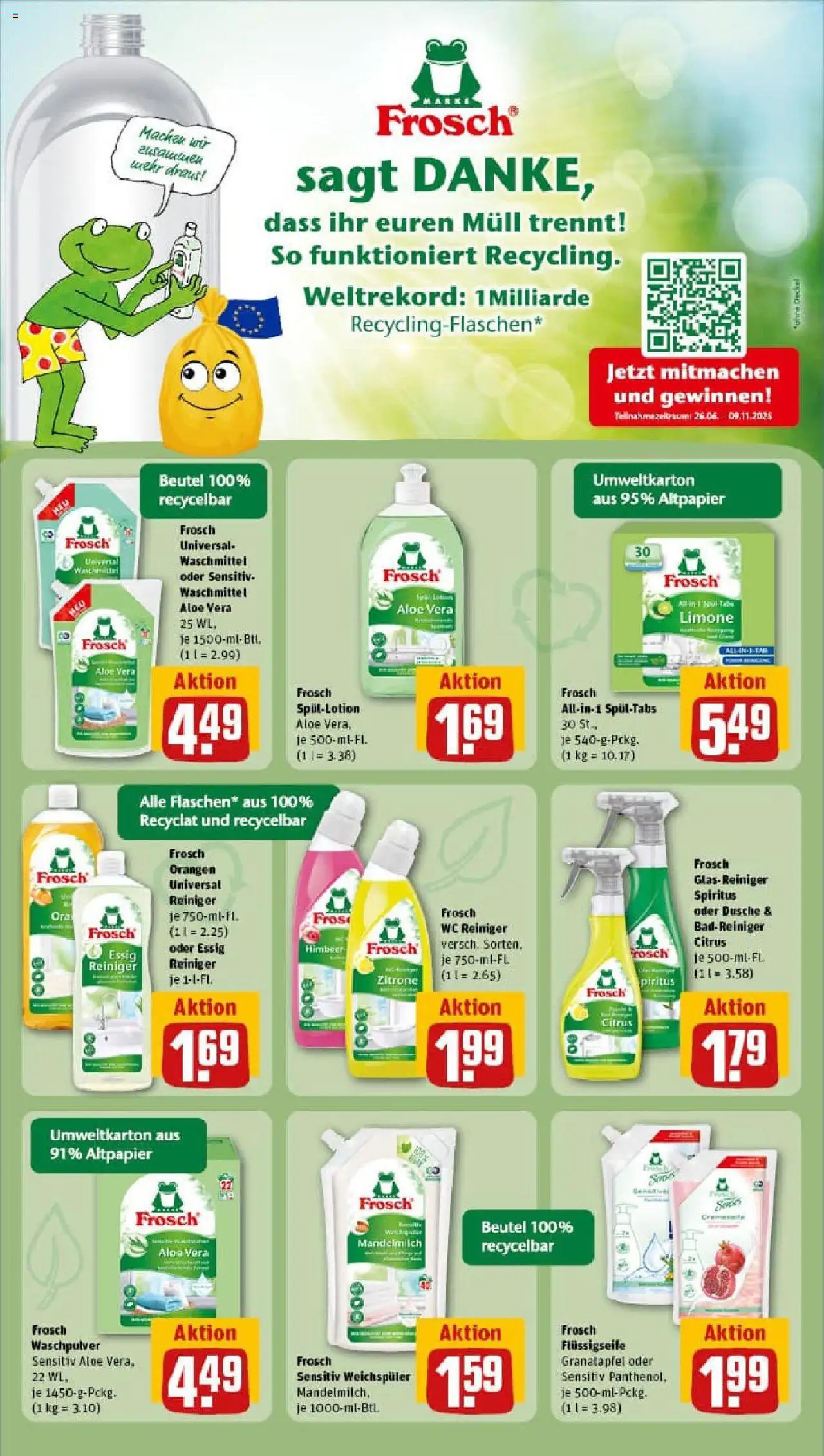 Rewe prospekt Essen	 - gültig ab dem 07.07.2025 | Seite: 25 | Produkte: Essig, Weichspüler, Waschmittel, Zitrone