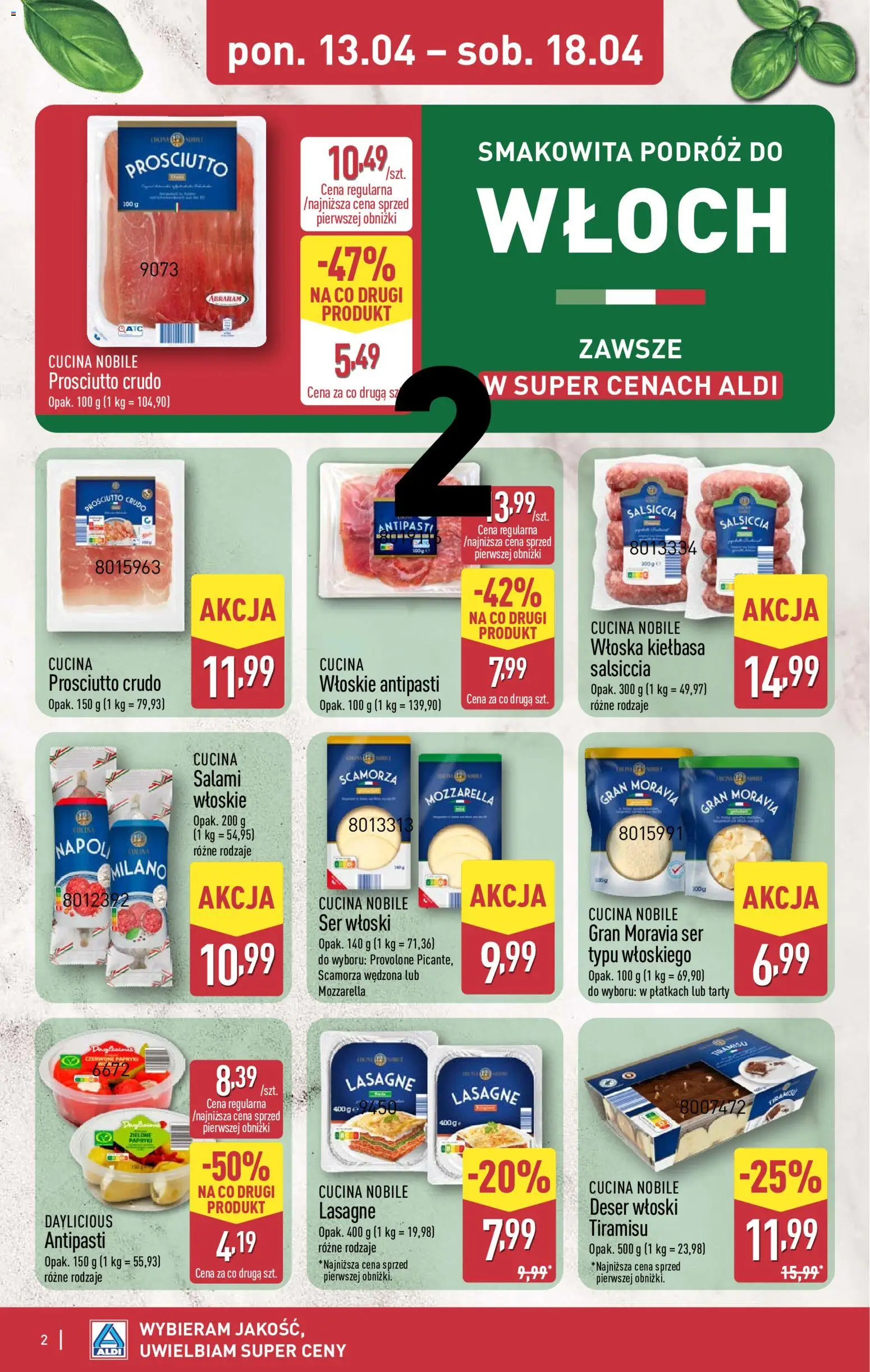 Aldi gazetka - Smakowita podróż do Włoch od 13.04.2026 | Strona: 2