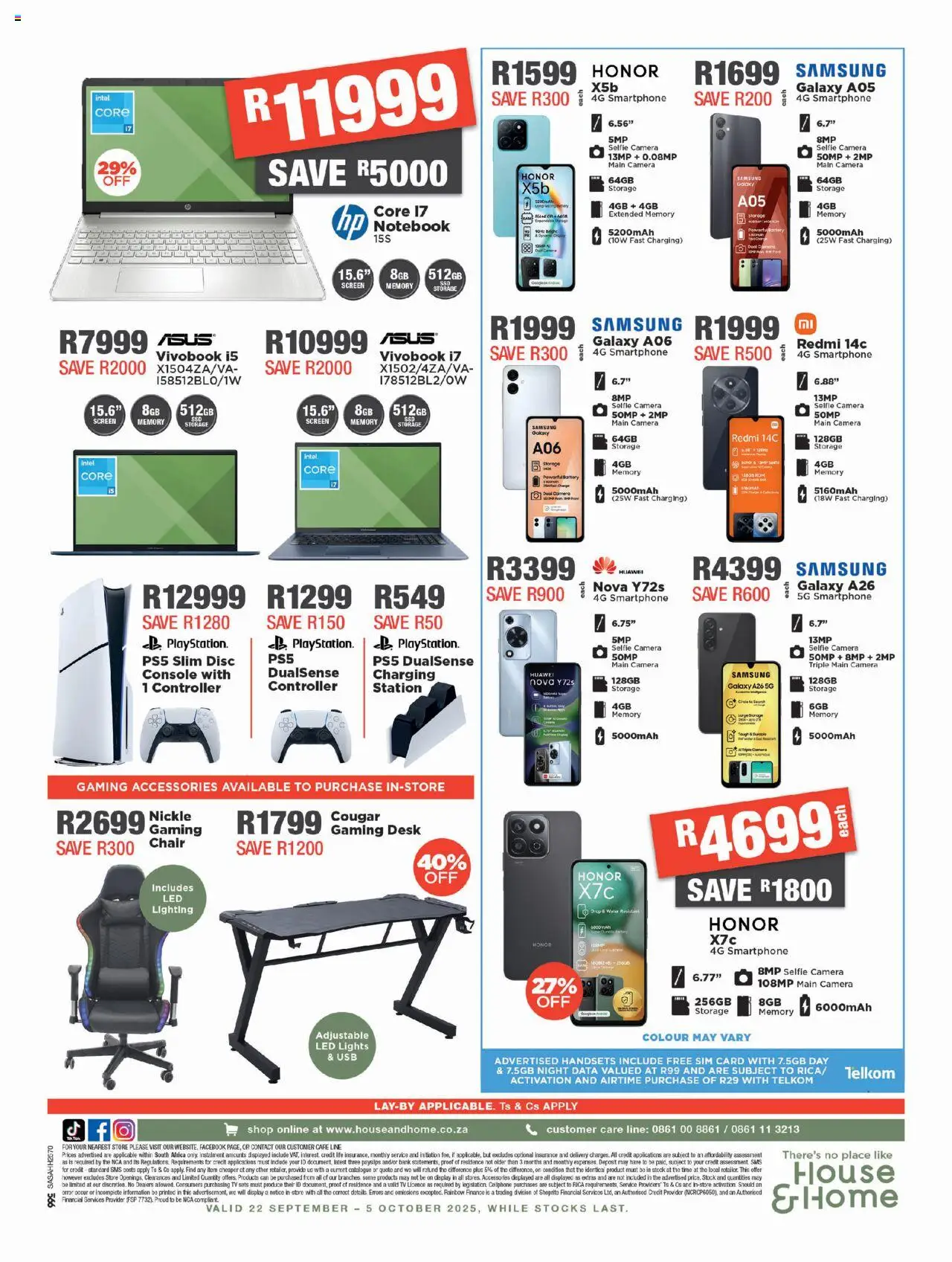 New House and Home catalogue – valid from 22.09.2025 | Page: 16 | Products: Data, Smartphone, Notebook, Stock