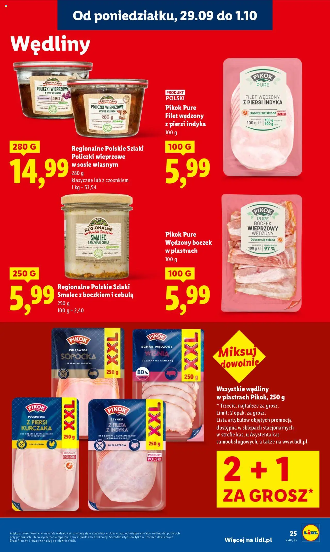 Lidl Gazetka od 29.09.2025 | Strona: 27 | Produkty: Schab, Szynka, Boczek, Wędliny
