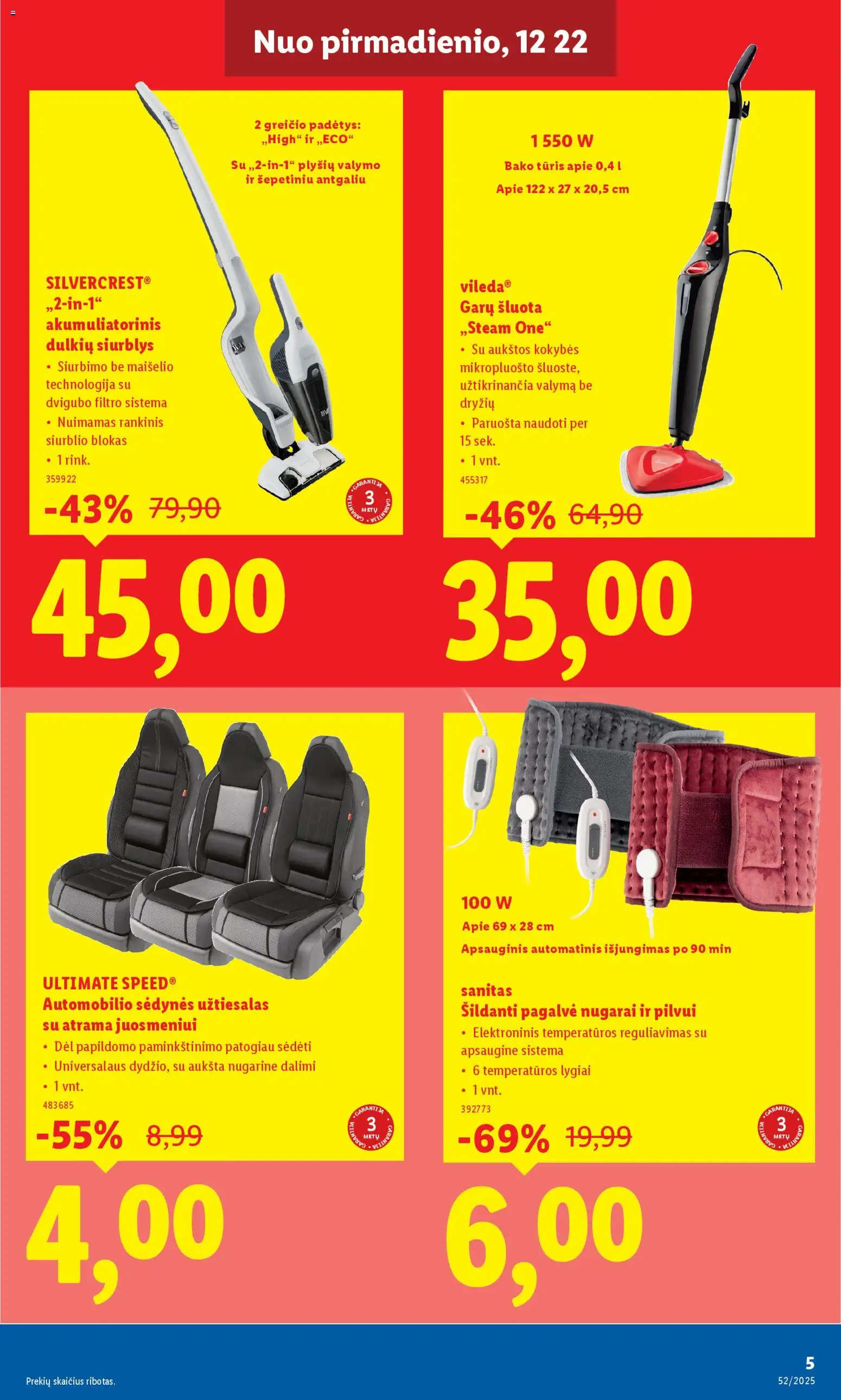 LIDL akcijos nuo 22.12.2025 | Puslapis: 5 | Prekių: Pagalvė, Užtiesalas