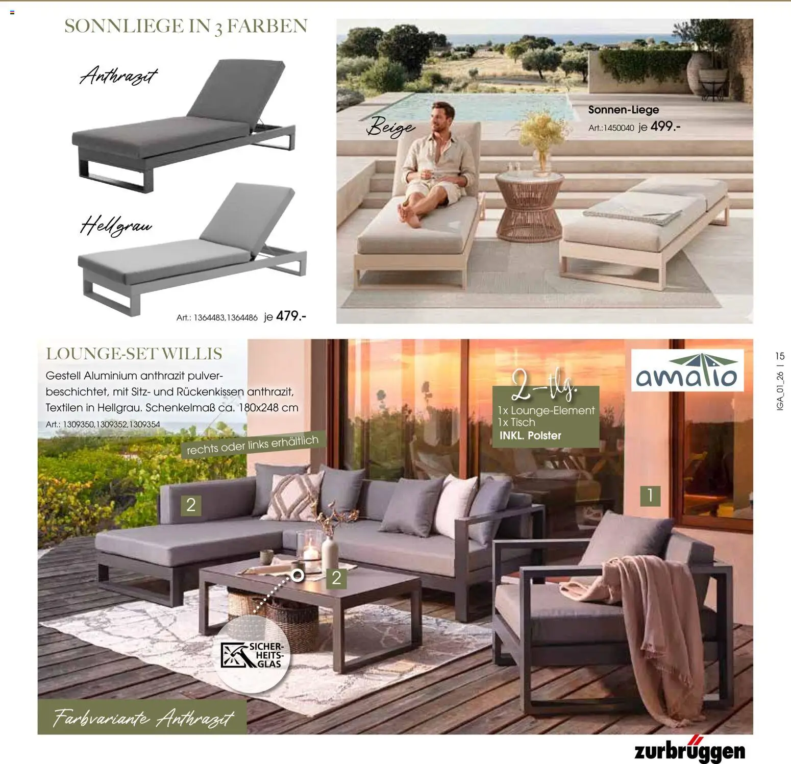 Zurbrüggen Sommer 2026 – gültig ab 19.03.2026 | Seite: 15 | Produkte: Tisch