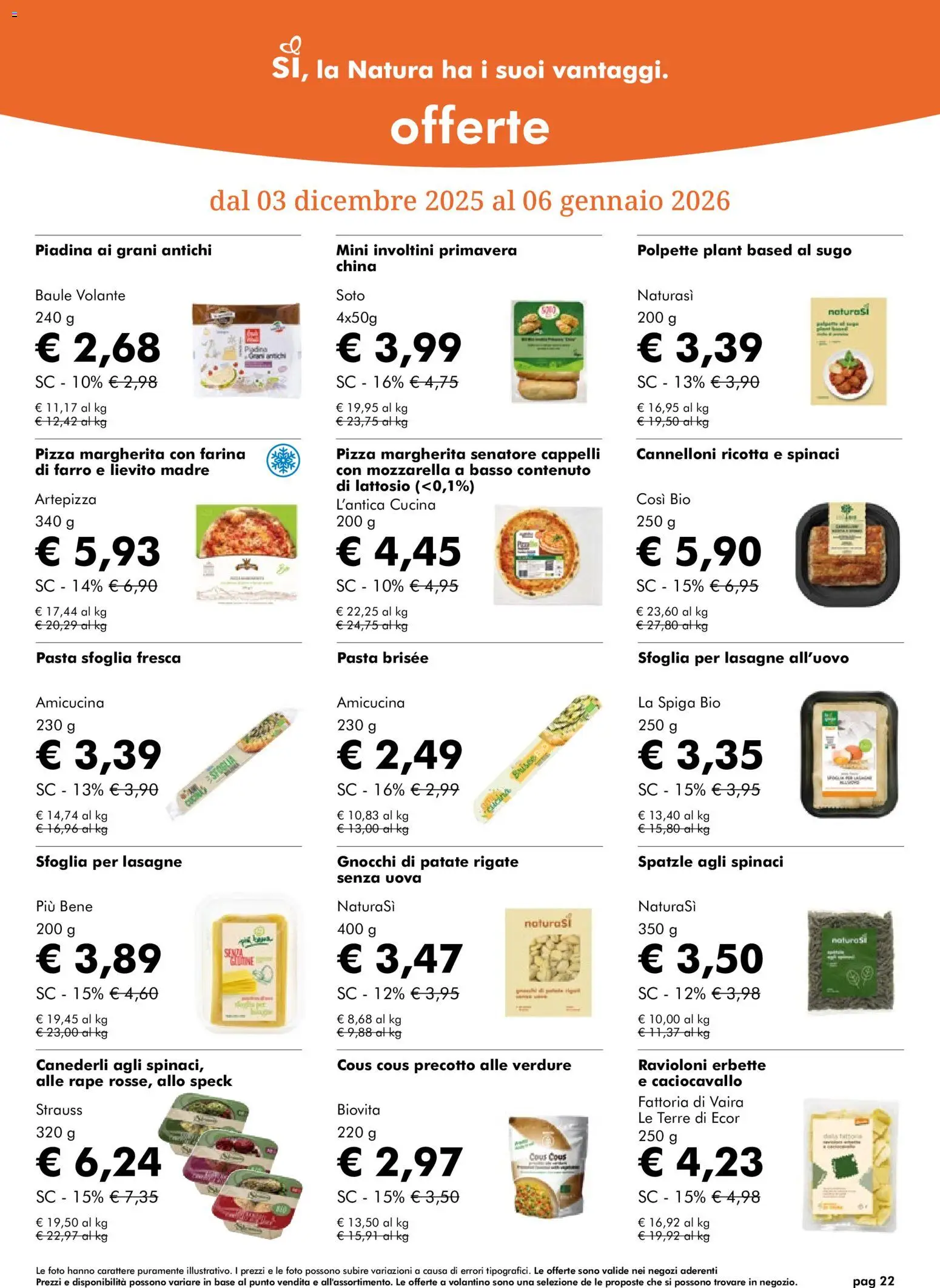 Volantino Natura Sì del 03.12.2025 | Pagina: 22