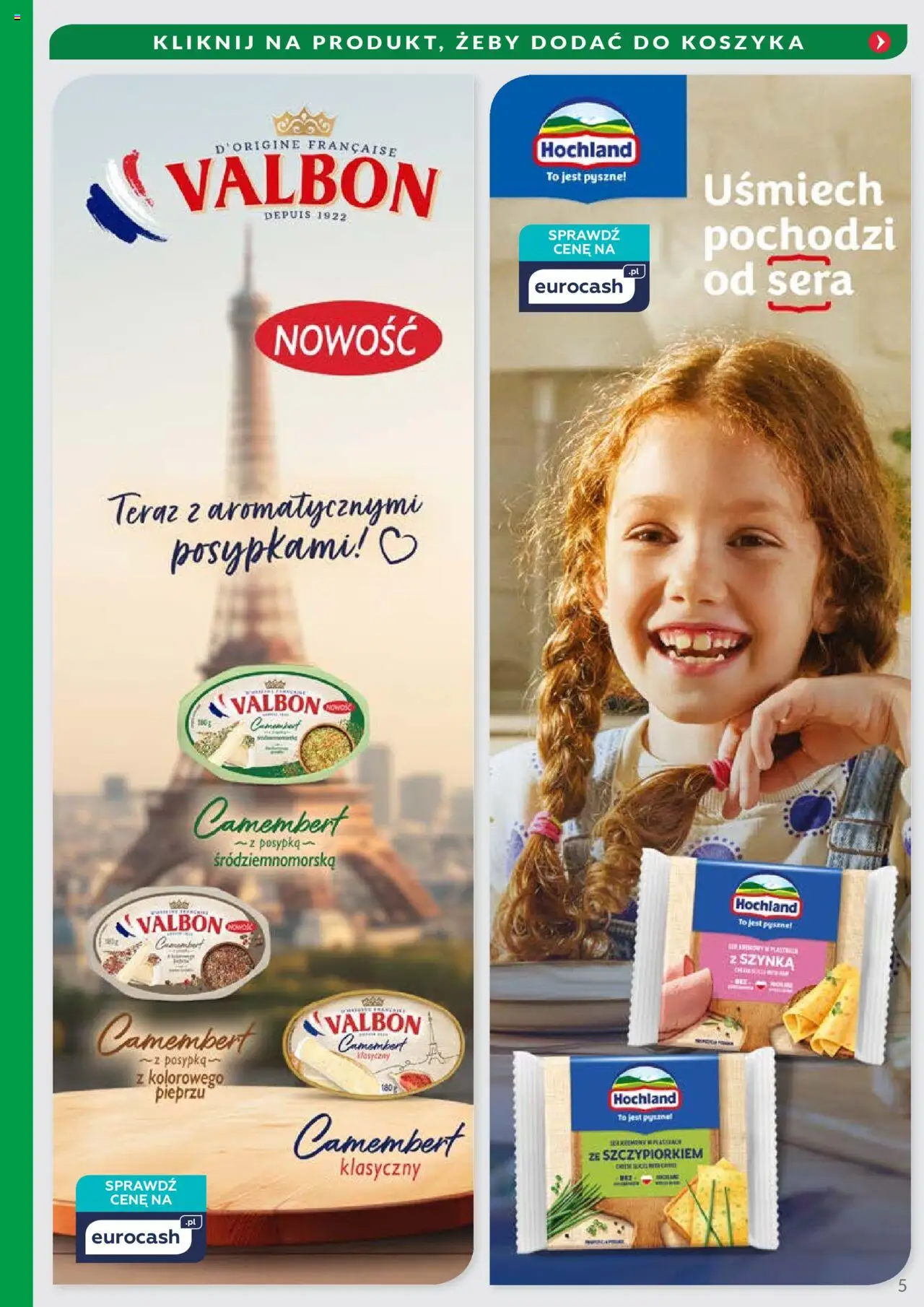 Eurocash Gazetka - Oferta Handlowa MR Południowy Wschód od 09.06.2025 | Strona: 5 | Produkty: Szynka, Camembert, Ser