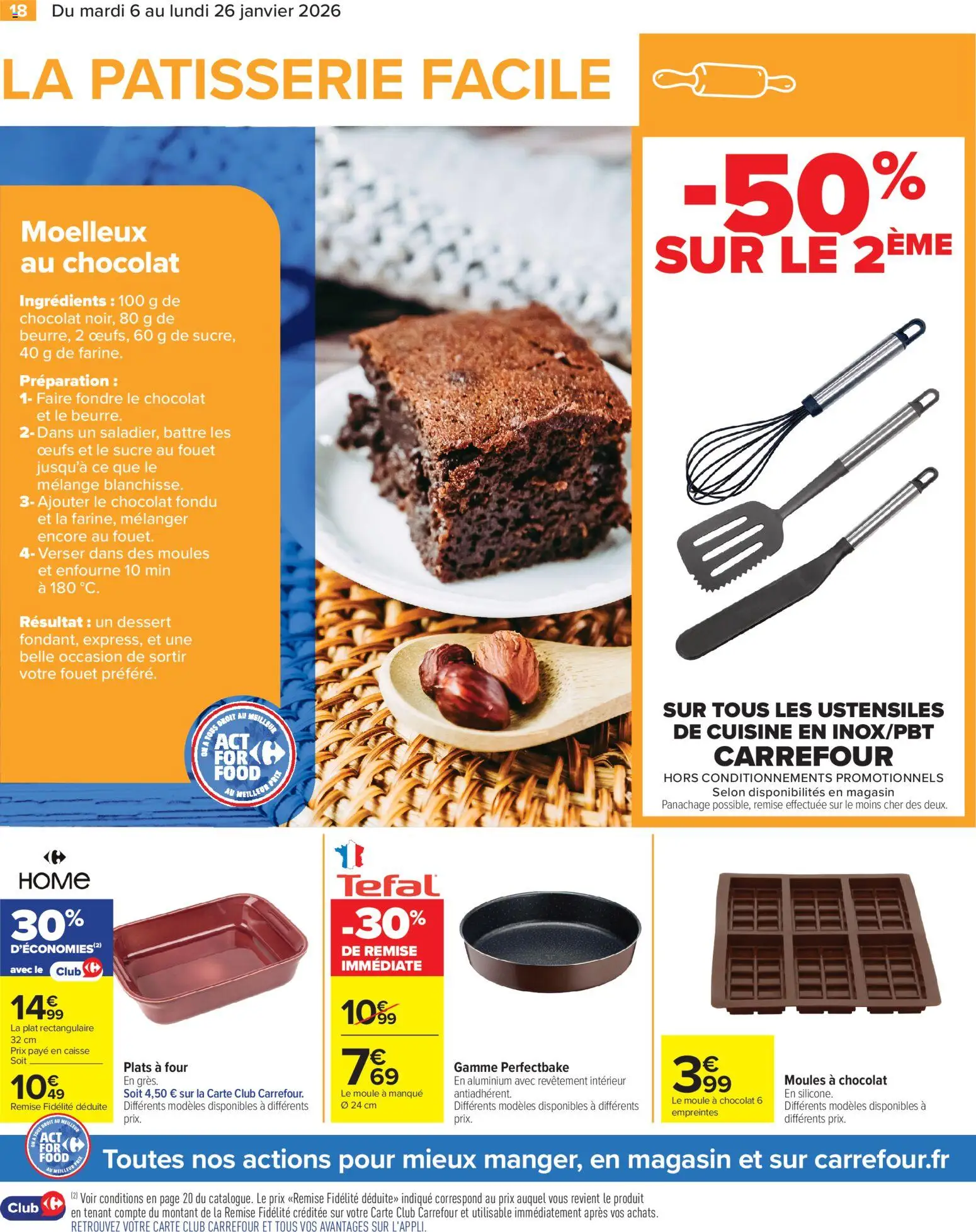 {H1} | Page: 18 | Produits: Sucre, Four, Œufs, Chocolat