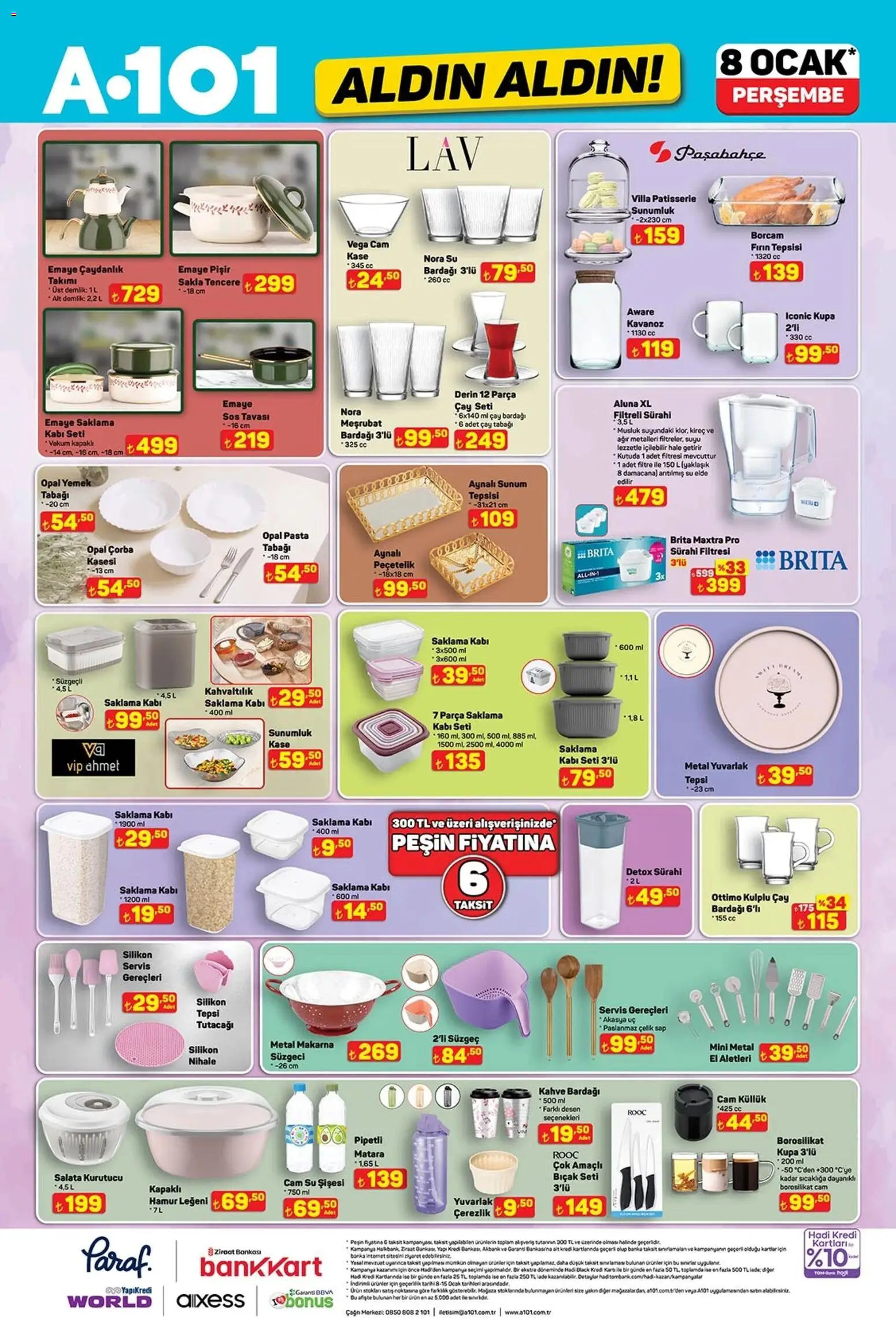 A101 Katalog Aldın Aldın - 08.01.2026 tarihinden itibaren geçerlidir | Sayfa: 12 | Ürünler: Çay, Sos, Çay bardağı, Sürahi