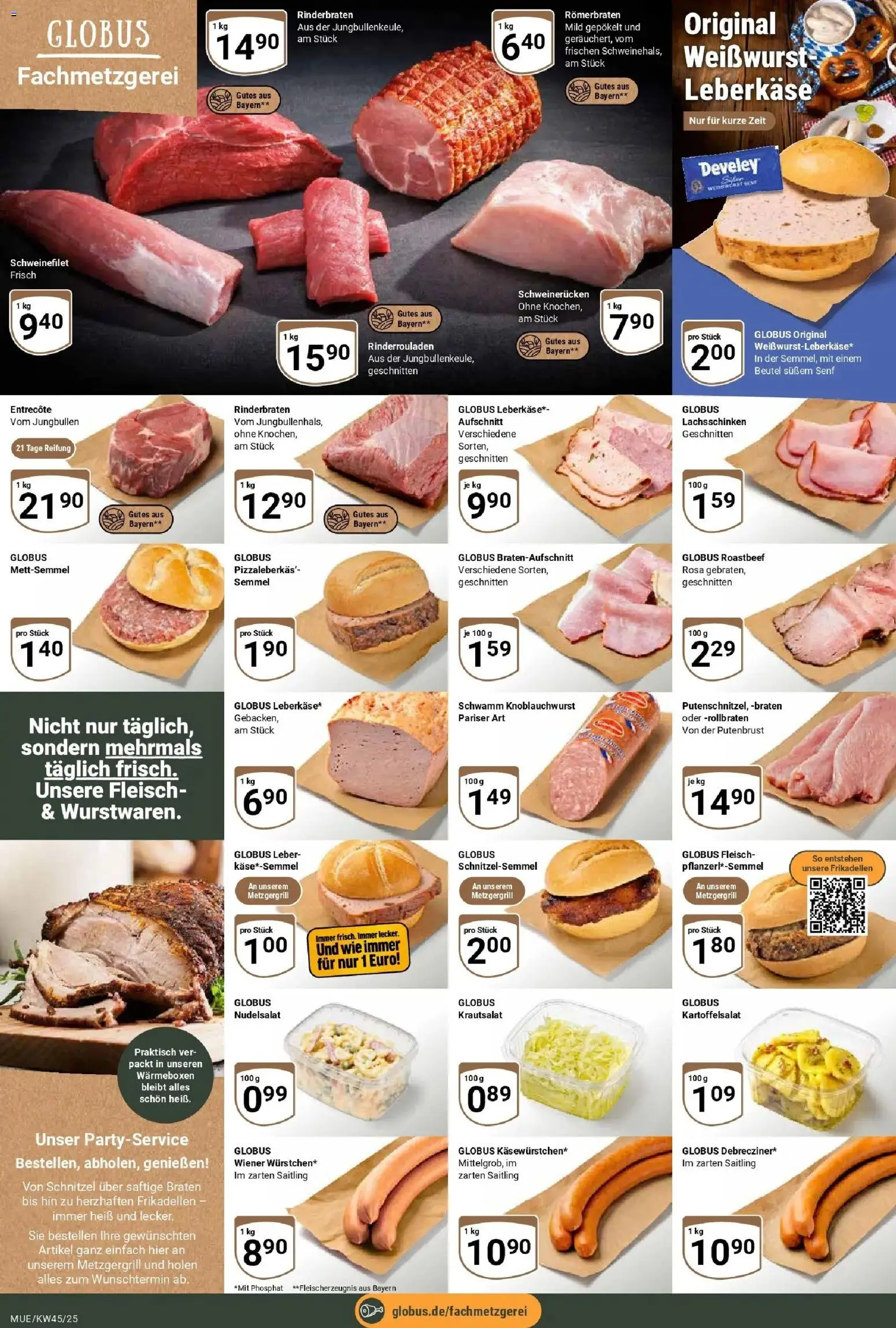 Globus prospekt Mühldorf	 – gültig ab 02.11.2025 | Seite: 8 | Produkte: Käse, Schnitzel, Fleisch, Leberkase