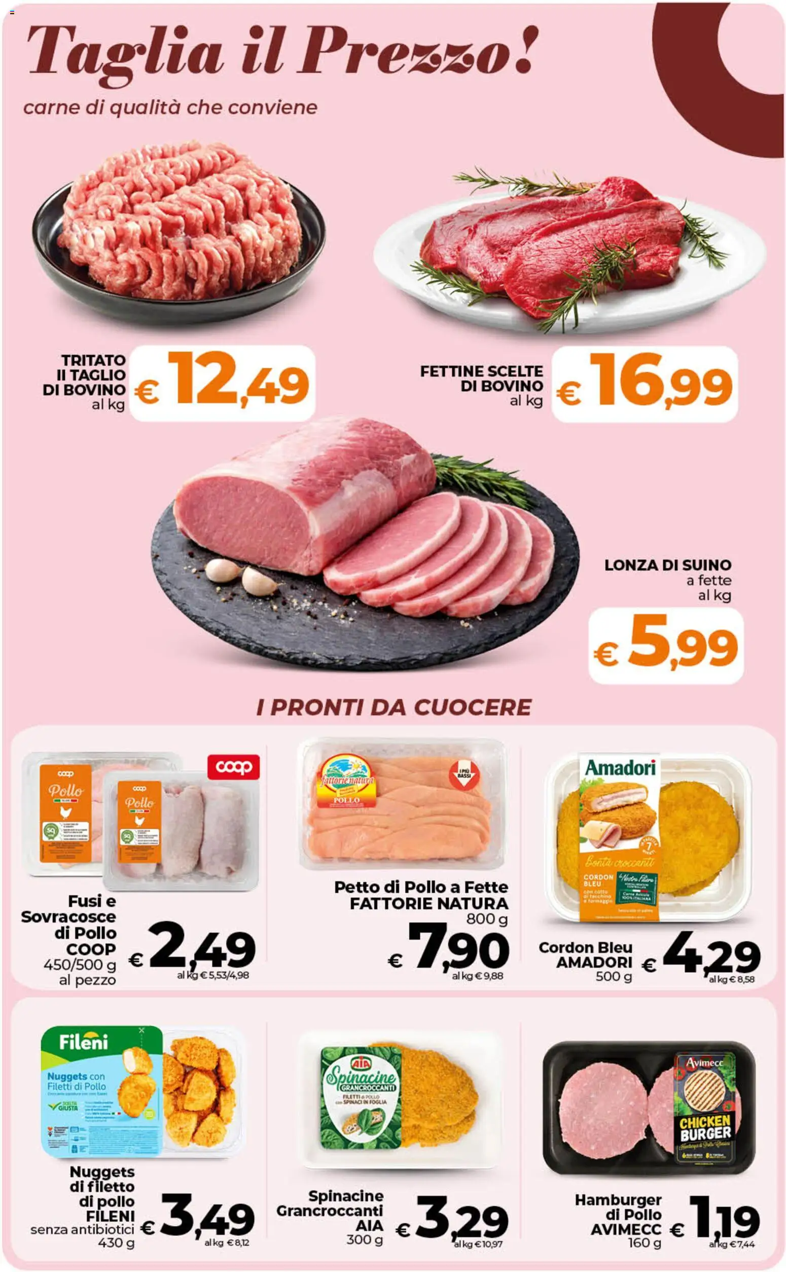 Volantino Ipercoop del 07.04.2026 | Pagina: 24 | Prodotti: Bovino, Pollo, Suino, Hamburger