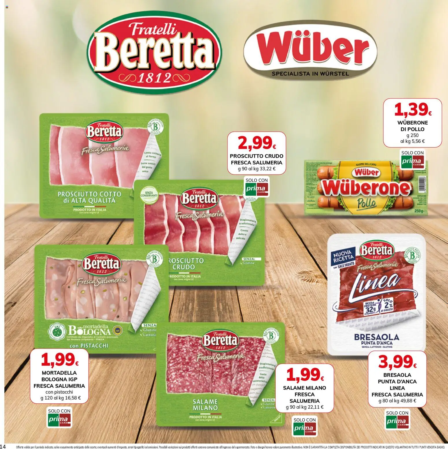 Volantino Basko del 10.03.2026 | Pagina: 14 | Prodotti: Salame, Bresaola, Sale, Prosciutto