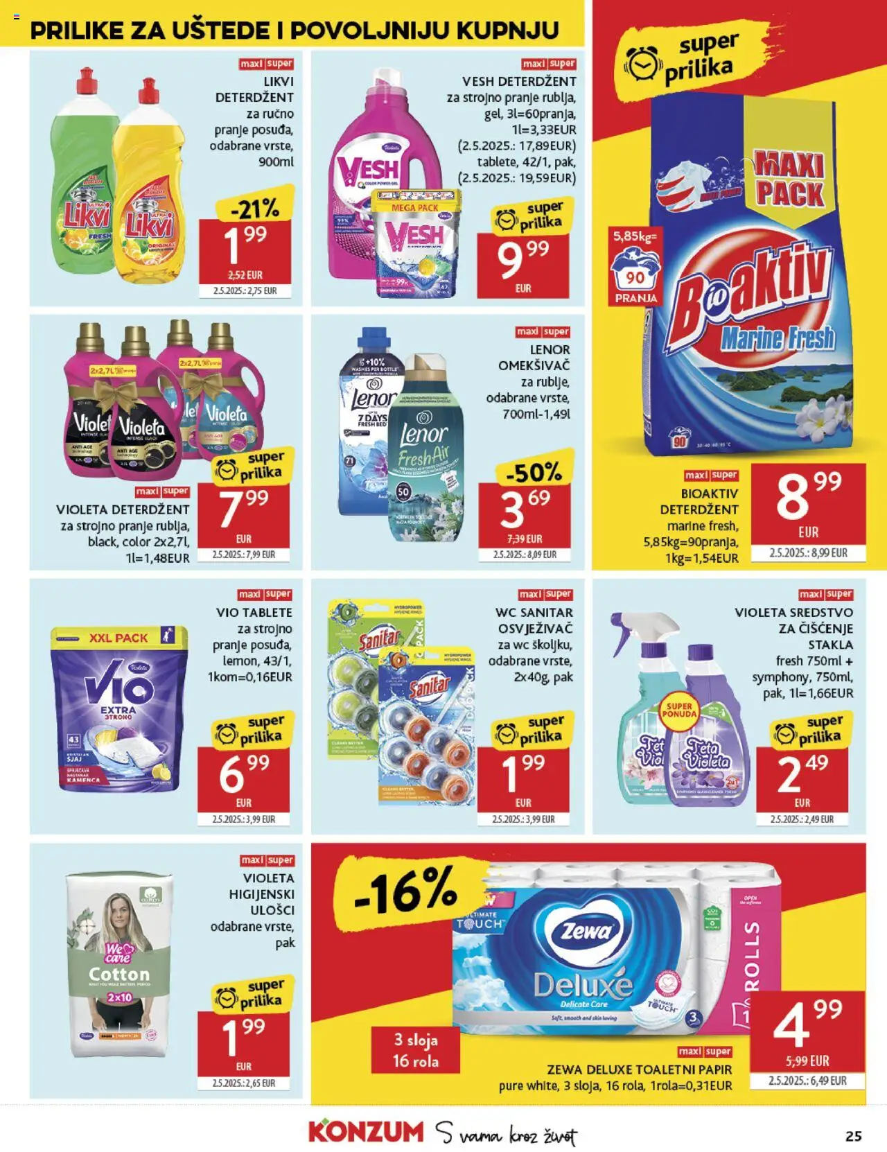 Konzum HR akciós ujság - amely érvényes a következő dátumtól: 09.07.2025 | Oldal: 25 | Termékek: WC