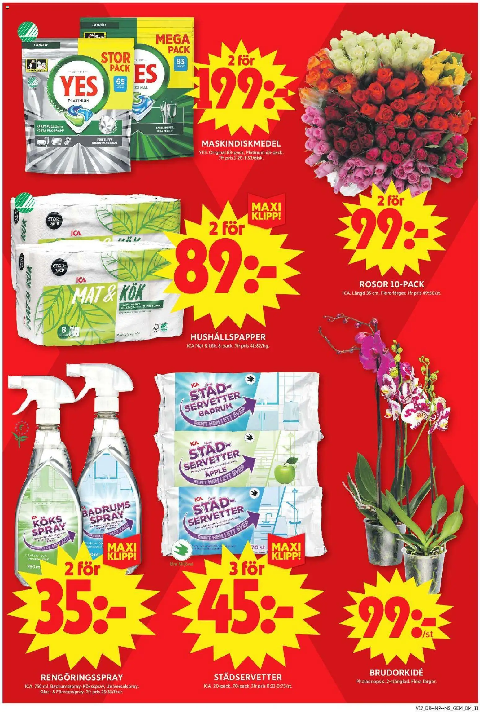 ICA Maxi reklamblad aktuell från 20.04.2026 | Sida: 16 | Produkter: Gem, Rengöringsspray, Äpple, Servetter