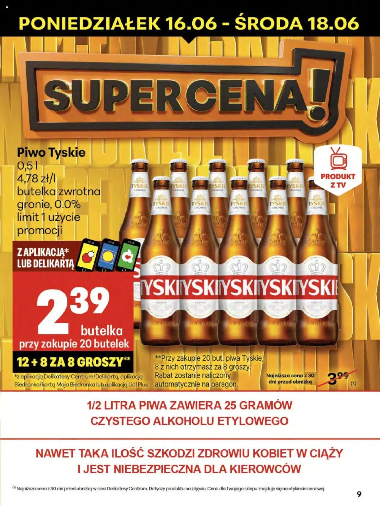 Delikatesy Centrum Gazetka - Sklepy Własne od 12.06.2025 | Strona: 9 | Produkty: Delikatesy, Tyskie, Piwo