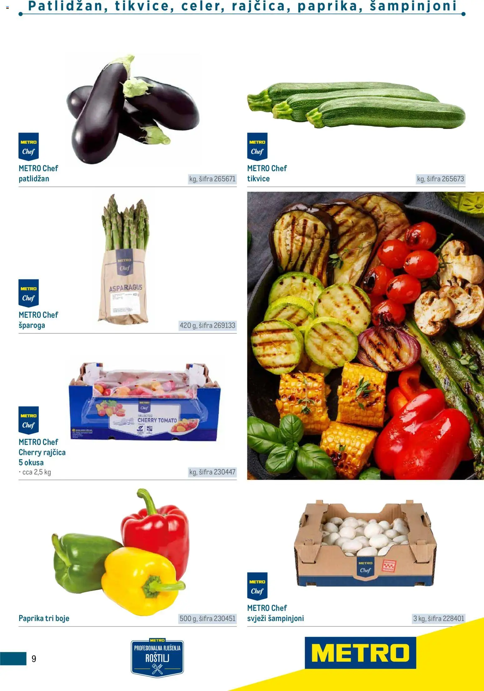 Metro katalog | vrijedi od 05.03.2026 | Stranica: 9 | Proizvodi: Roštilj, Paprika, Patlidžan, Rajčica