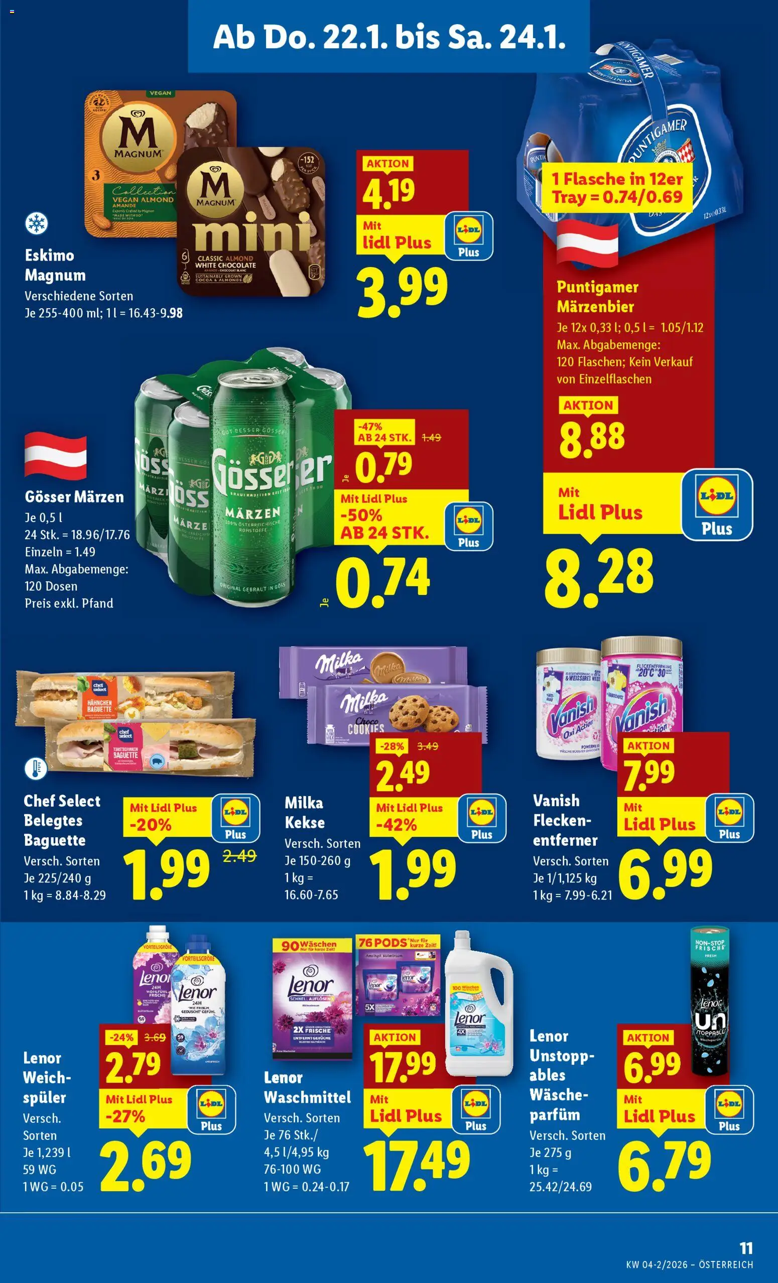 Lidl Flugblatt - Eisenstadt, Ebenfurth, Mattersburg gültig ab 22.01.2026 | Seite: 15 | Produkte: Kekse, Jääkaappipakastin, Parfüm, Waschmittel