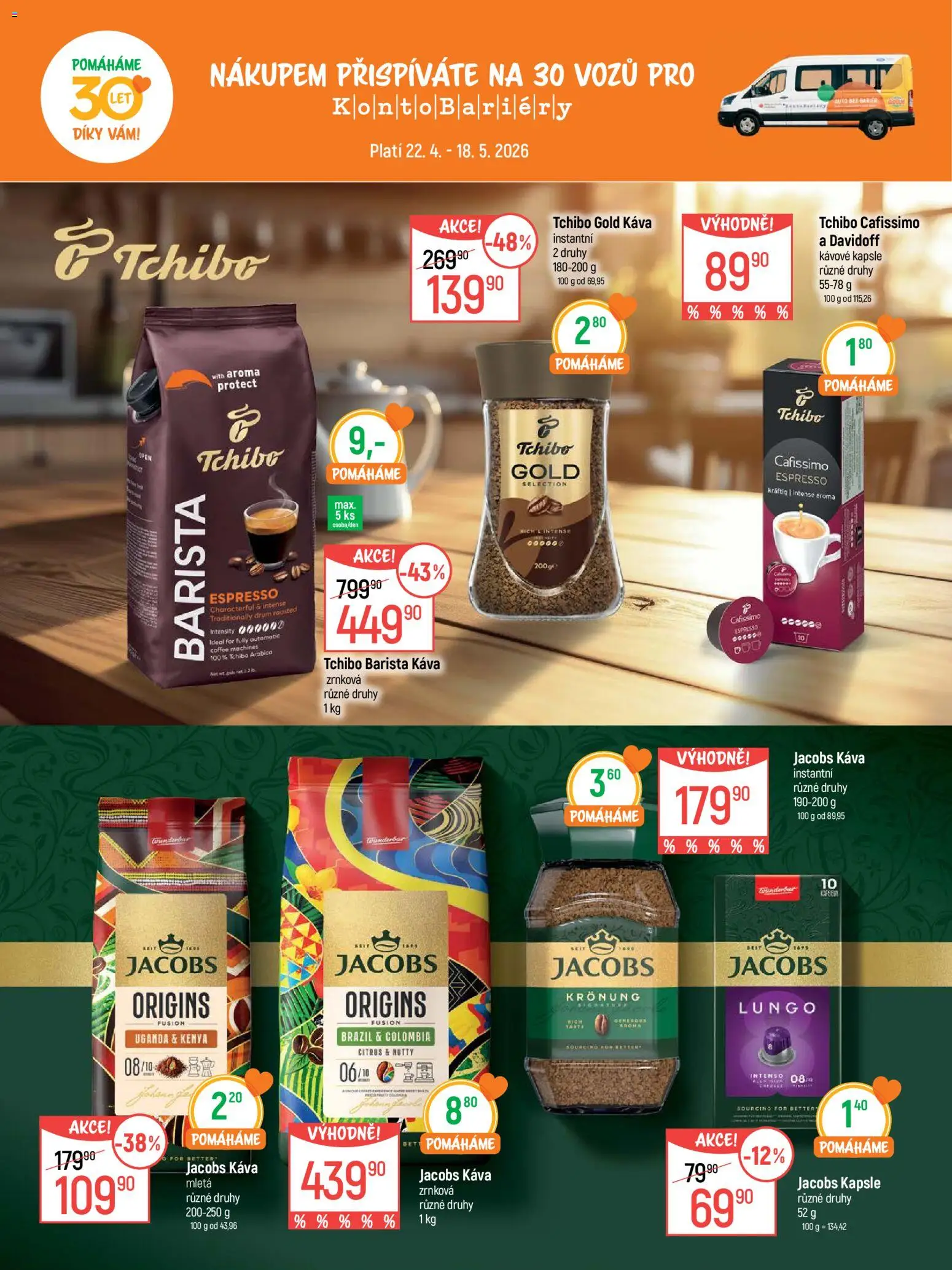 Globus leták - Ostrava od 22.04.2026 | Strana: 15 | Produkty: Kapsle, Tchibo, Tchibo barista, Cafissimo