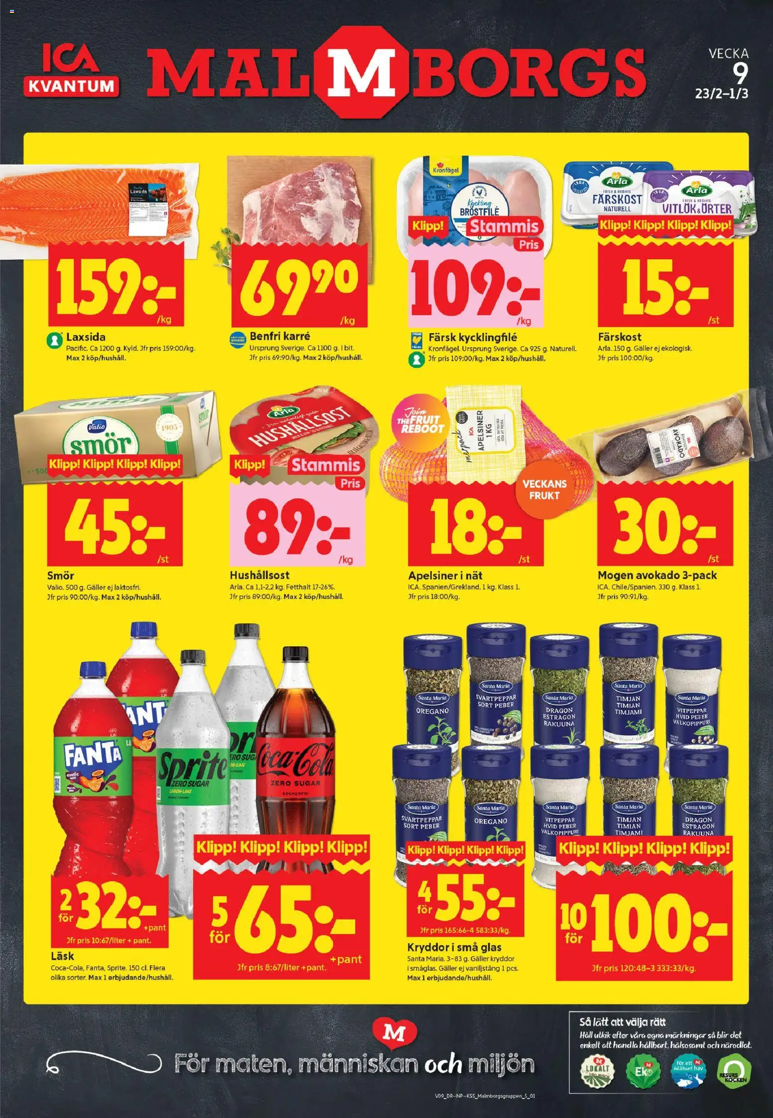 ICA Kvantum reklamblad aktuell från 23.02.2026 | Sida: 1